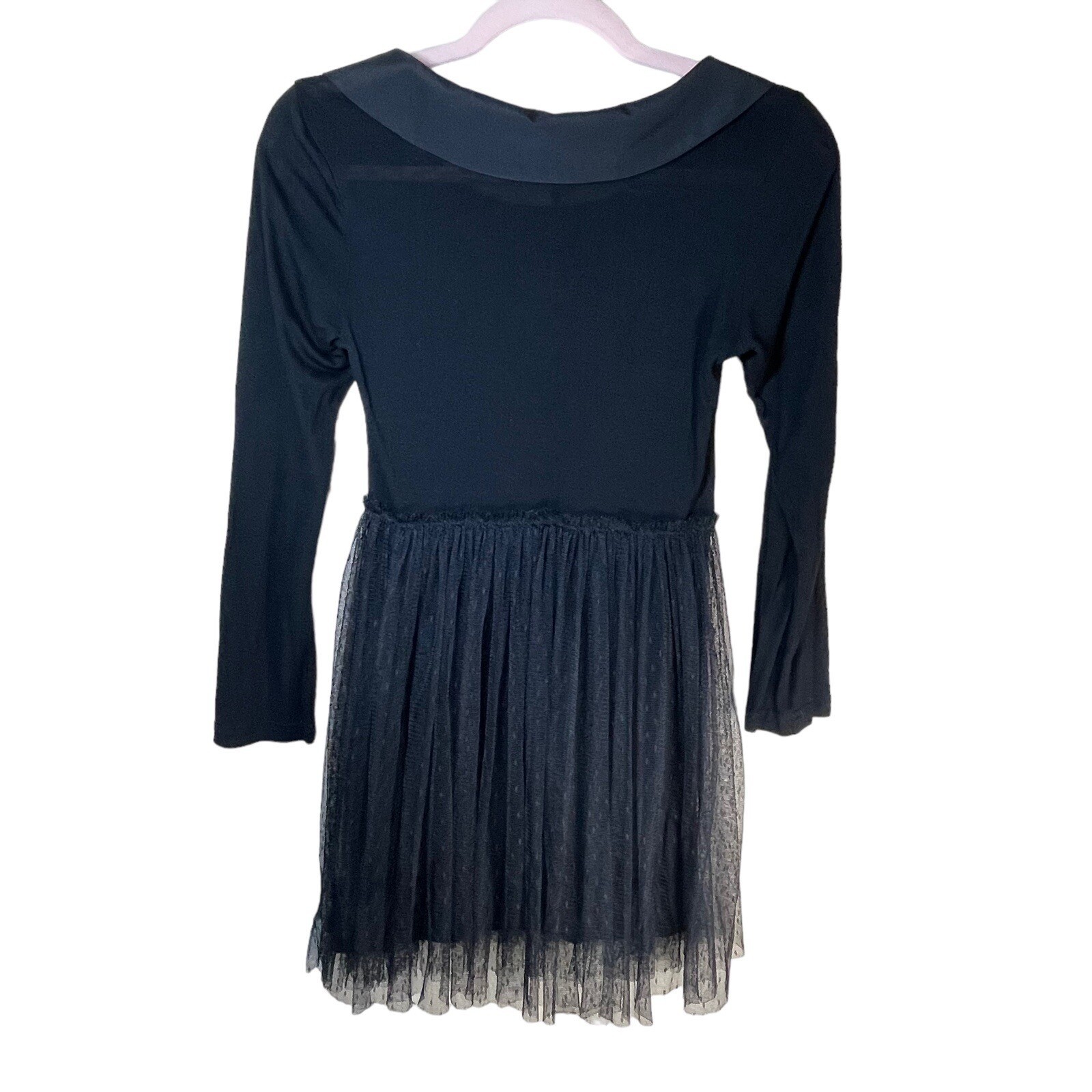 LIZ LISA Jersey Black Dress Collared Lace Layered Skirt Street Wear