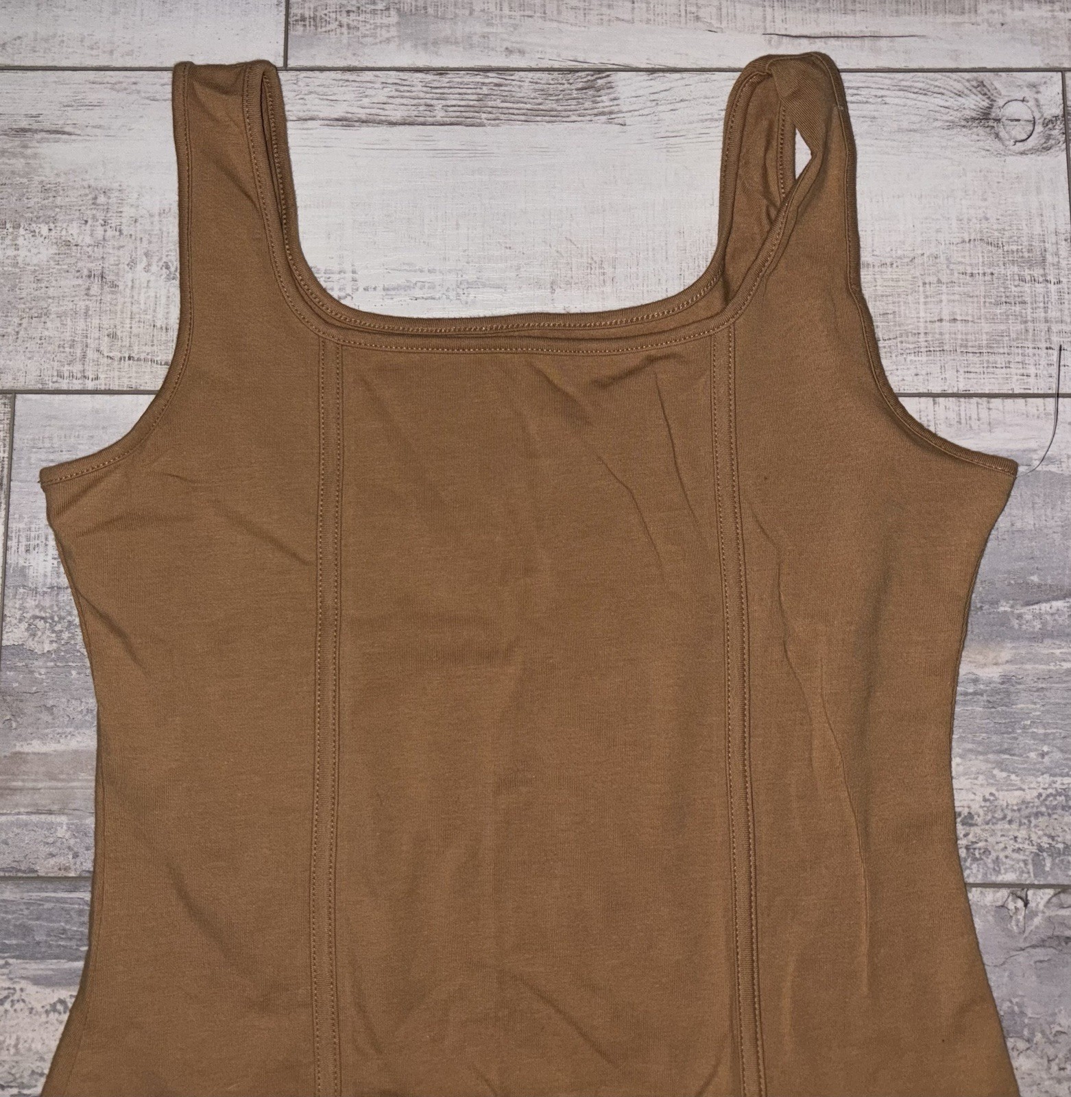 Wild Fable Bodycon Seamed Sleeveless Dress size M – Light Brown/Camel – NEW B