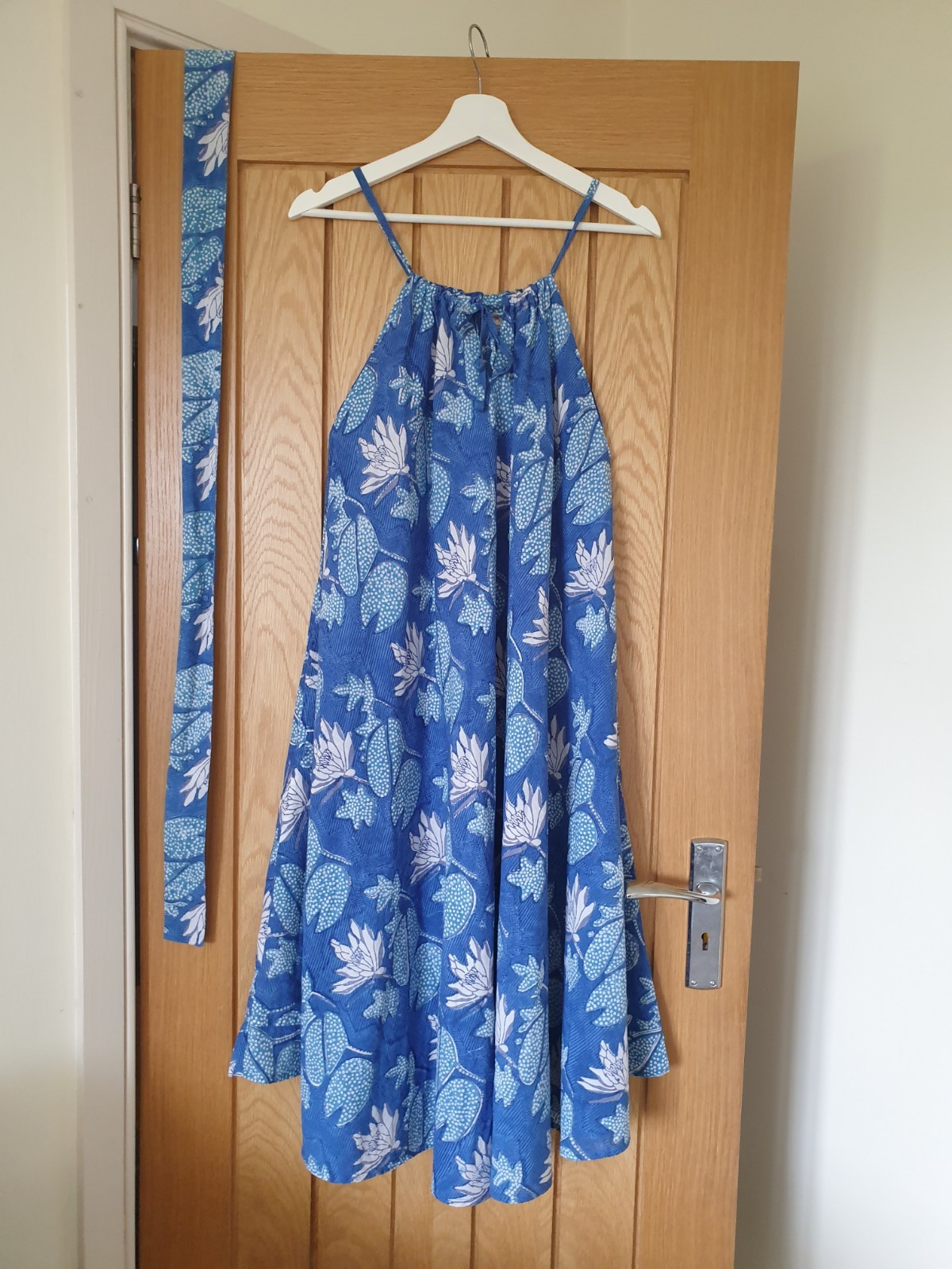 indigo Block Print Indian Anokhi Floral Cotton hippy boho tank Dress S M l XL