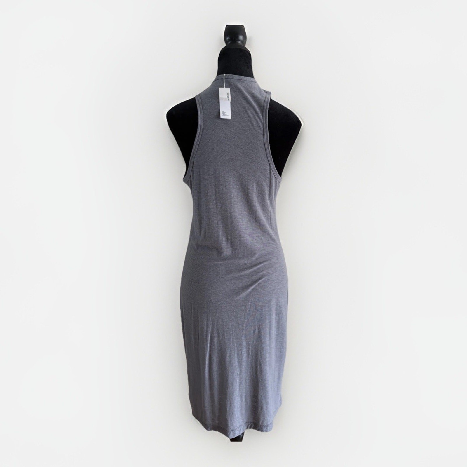 NWT James Perse Stretch Knit Dress – 2 Gray Summer Minimalist Everyday Basic USA