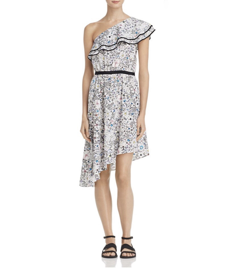 Likely Womens Contour Delbarton One Shoulder Floral Dress Sz 6 NWT