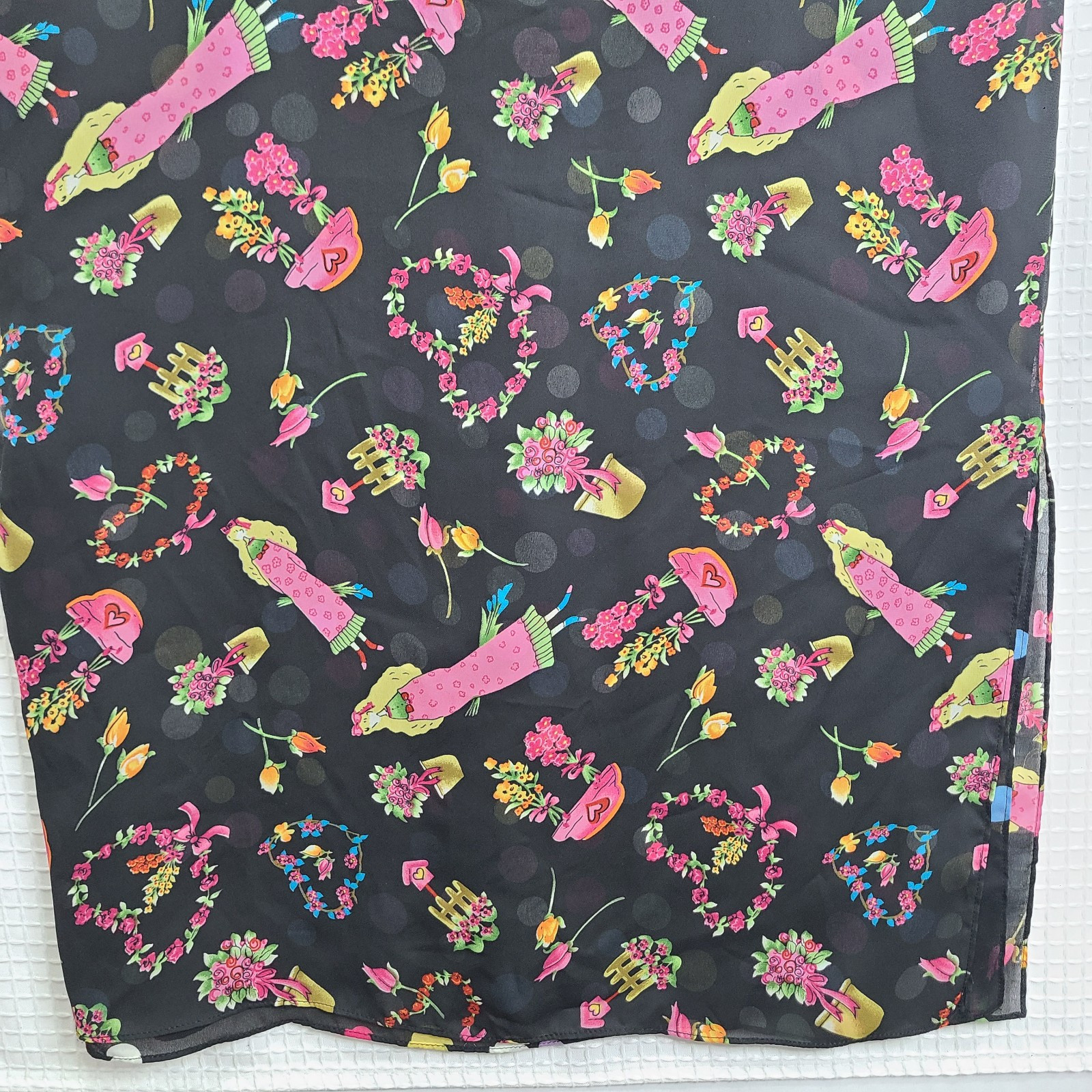 Whimsical Reversible Semi-Sheer Shift Dress Casual Lightweight Unbranded Est Med