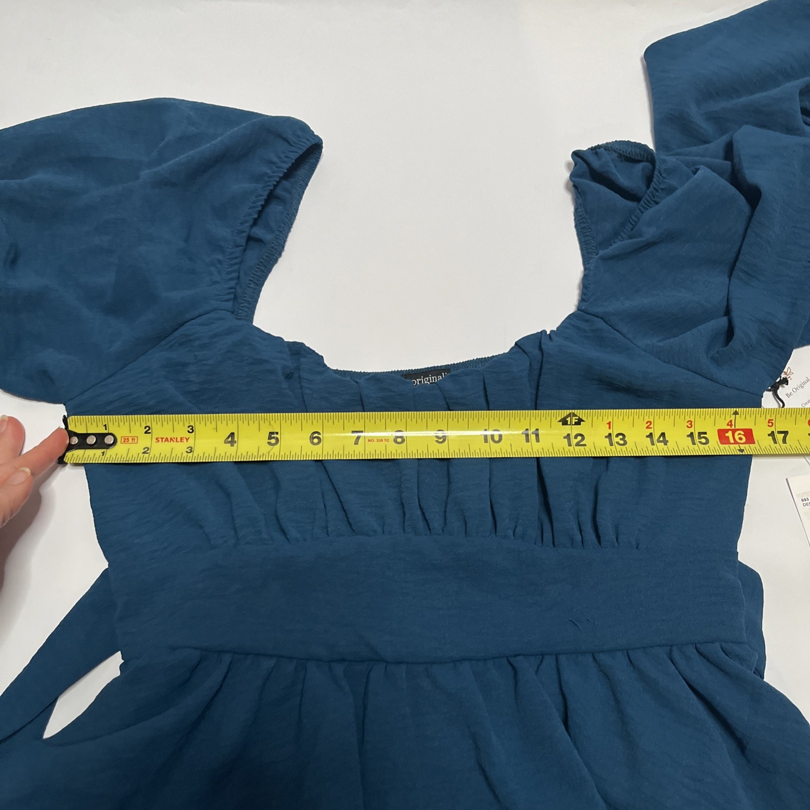 Originality Women’s Boot Barn Exclusive Solid Long Sleeve Mini Dress Teal Size M
