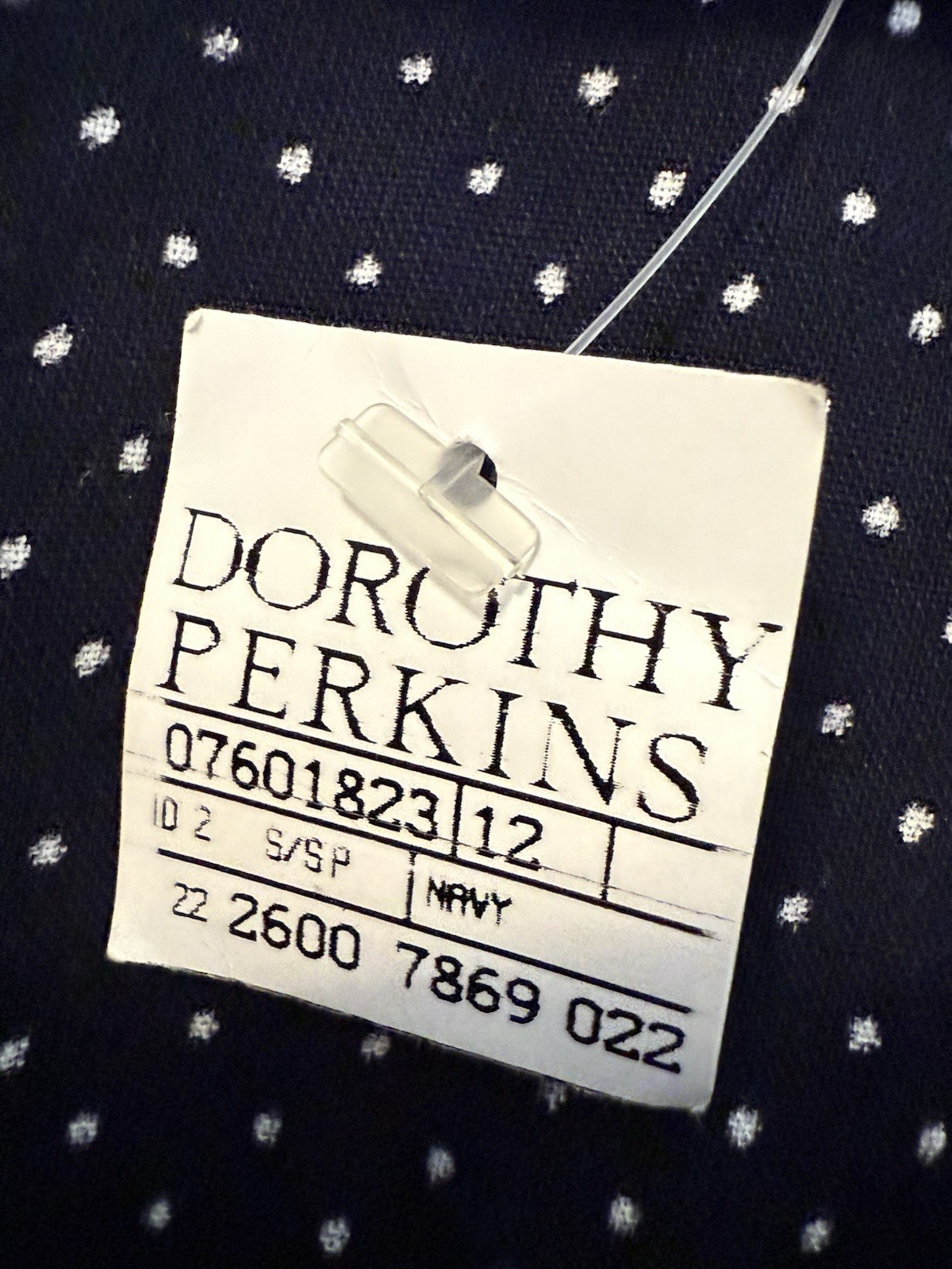 Dorothy Perkins Vintage Navy Spotty Tea Dress – Size 12 – Brand New With Tags