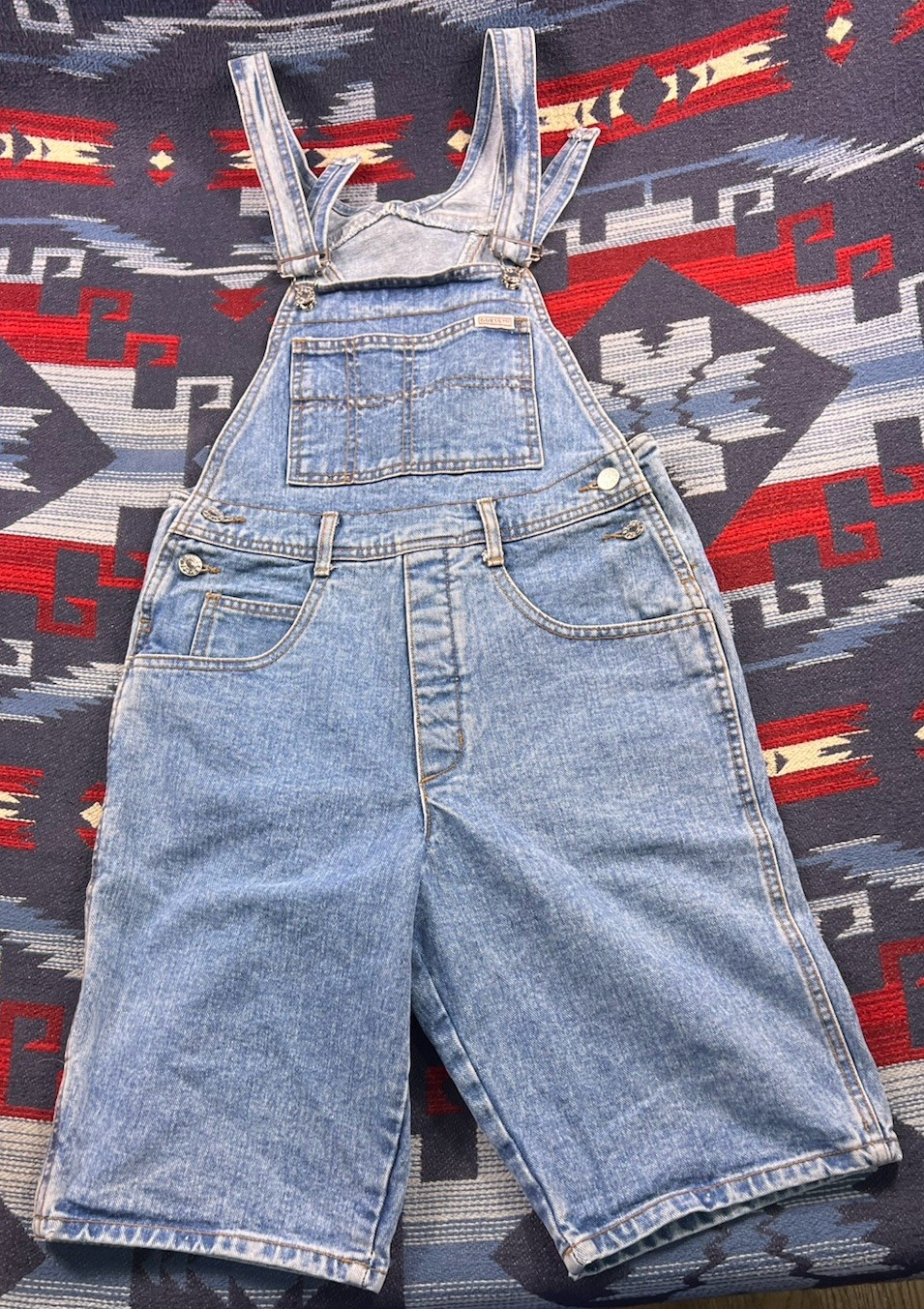 Guess George Marciano VINTAGE 90s Y2K Retro Hip Hop Denim Shorts Overalls Size 3