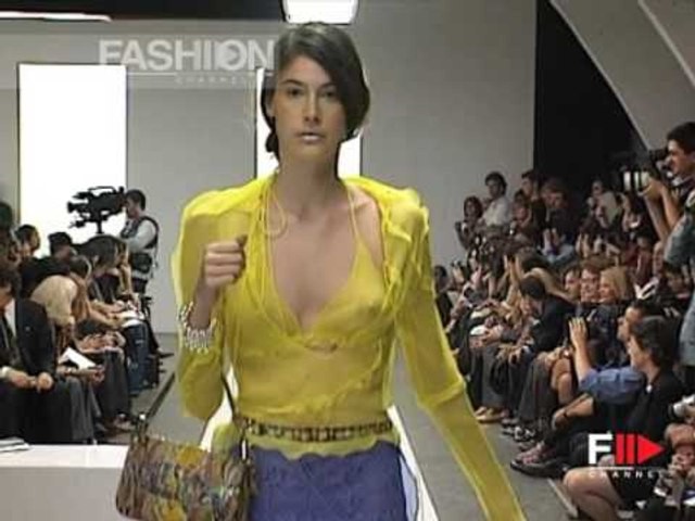 Fendi Spring/Summer 2000 Yellow Ruffle Silk Dress Duster Coverup – IT 42