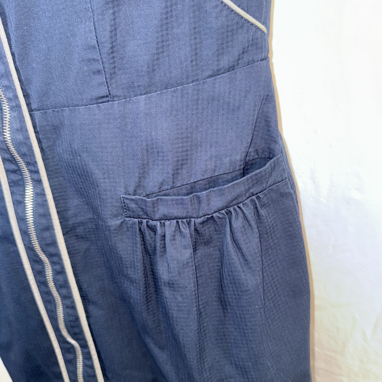 Max Mara Sportmax Code 2 Way Zip Athleisure Rip Stop Knee Length Dress Sz US 8