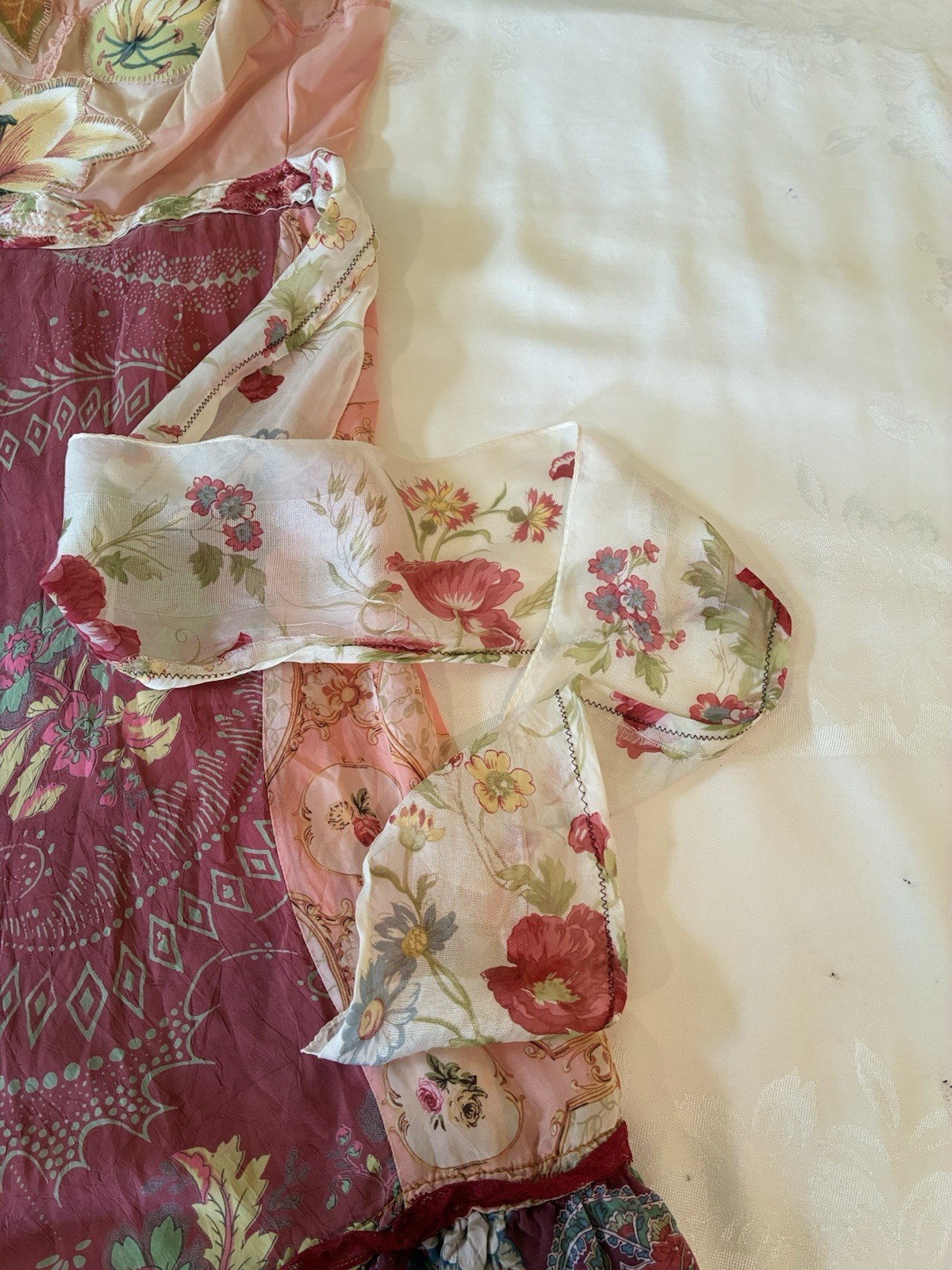 NWOT 100% Silk OOAK Patchwork Gown • SF Faire Artisan Masterpiece ✨