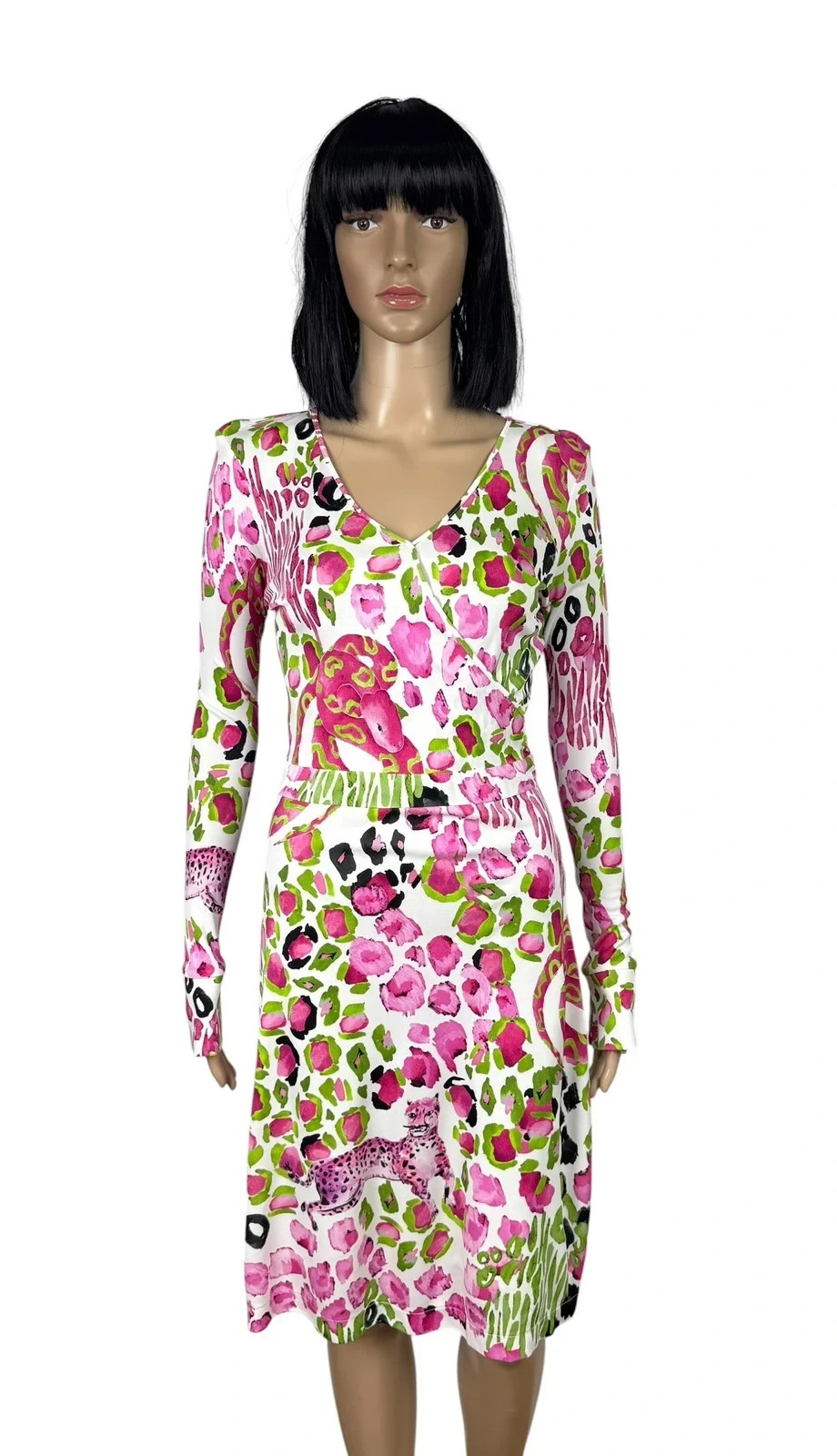Cavalli Class Dress Animal Print Viscose