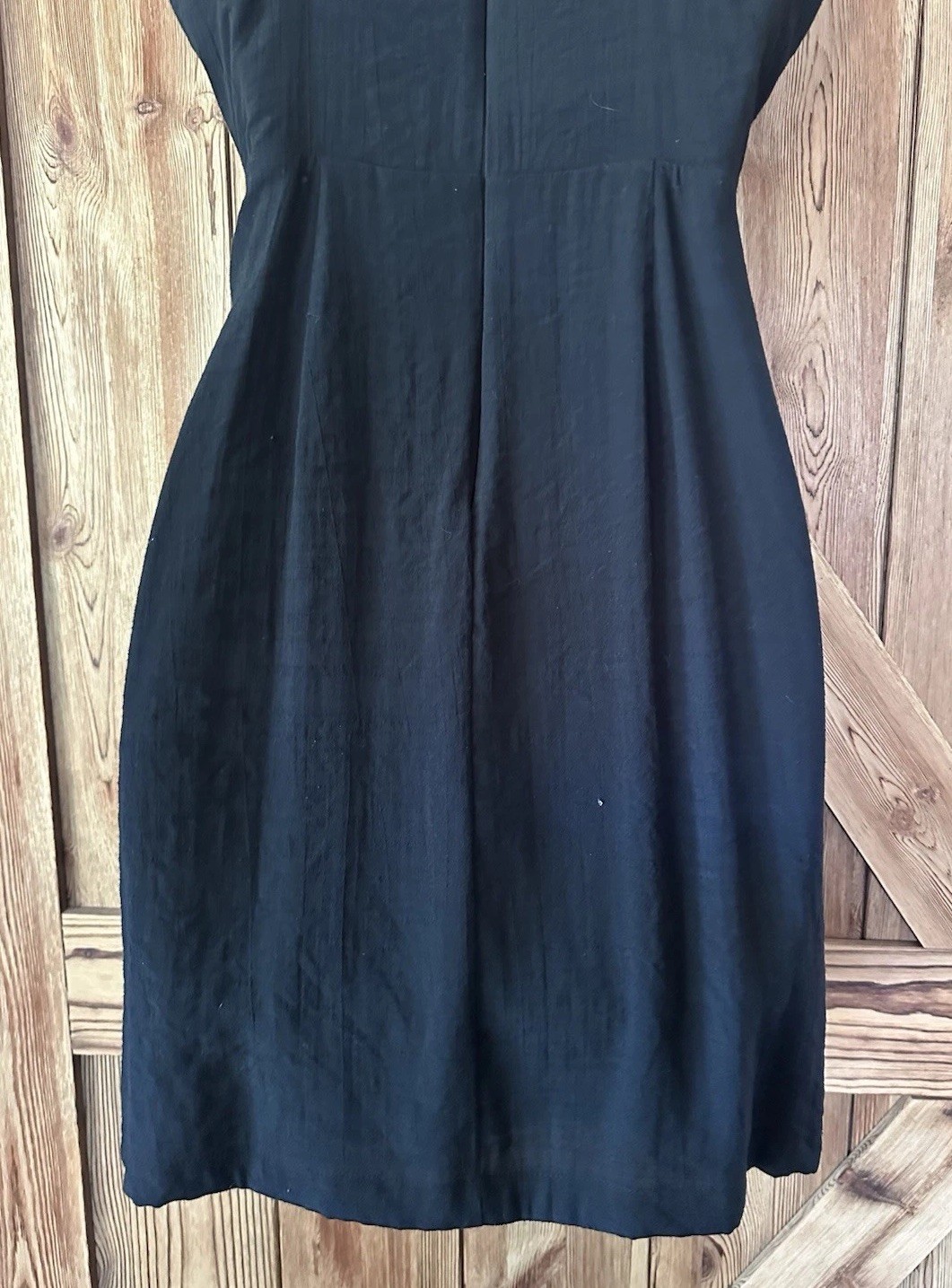 NINE WEST Black Spaghetti Strap Side-Tie Faux Wrap Mini Dress Size Small