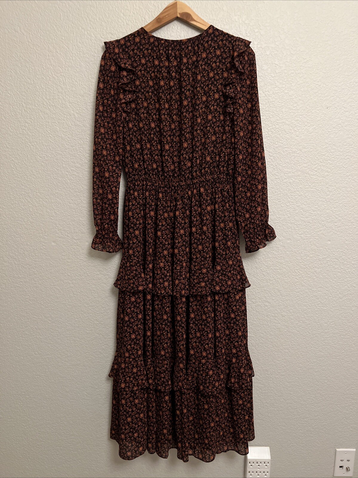 NEW Madewell Georgette Tiered Maxi Dress Ruffle Cottagecore Fairy Boho Peasant M