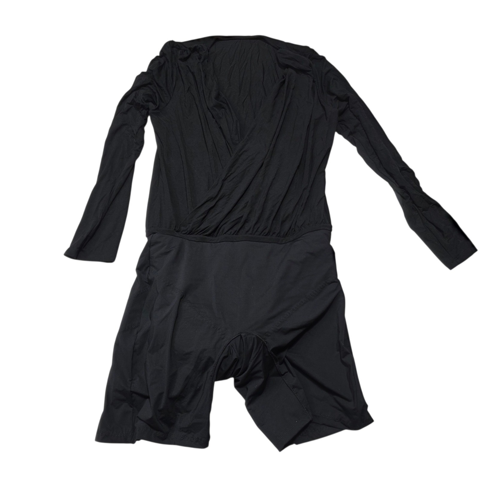 Shapellx Shapewear Dress Women XXL Black Built-in Bodysuit Slimming Wrap Skirt