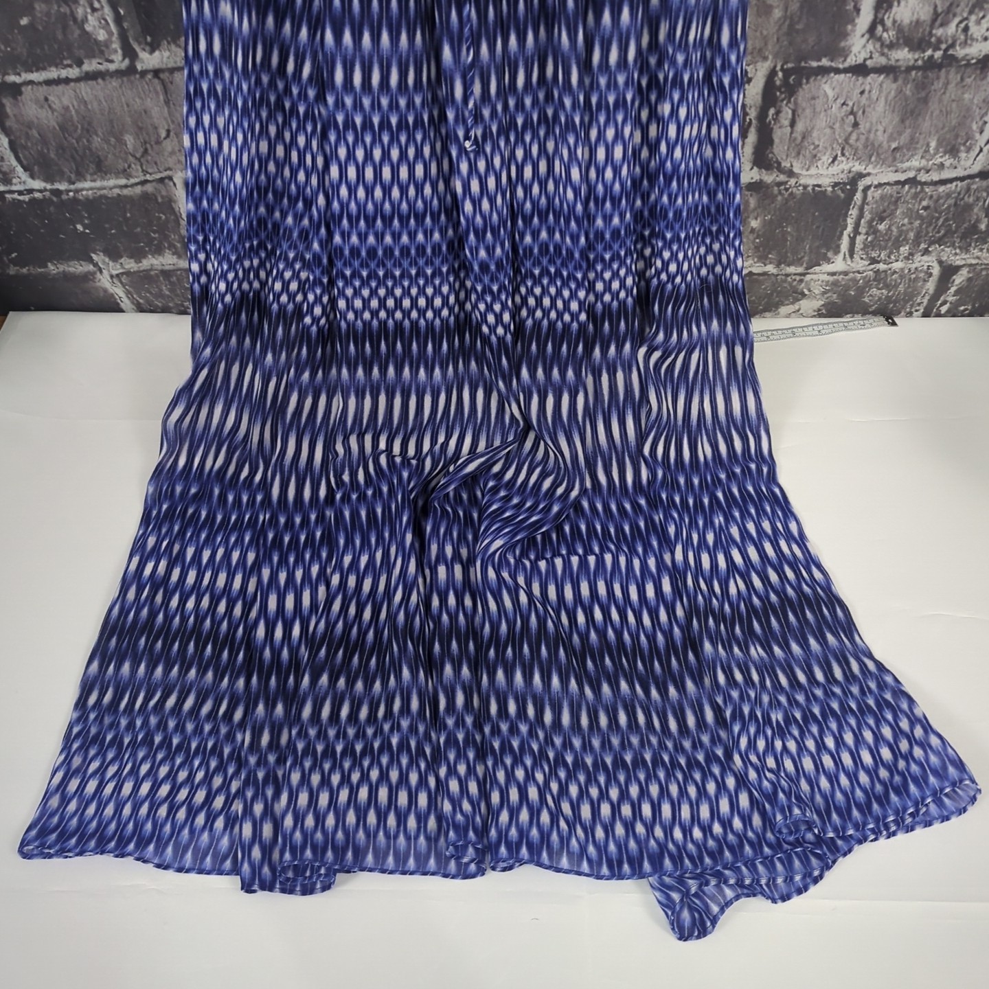 Calvin Klein Size 8 Fit & Flare Side Zip Chiffon Byzantine Blue Maxi Dress NWT!