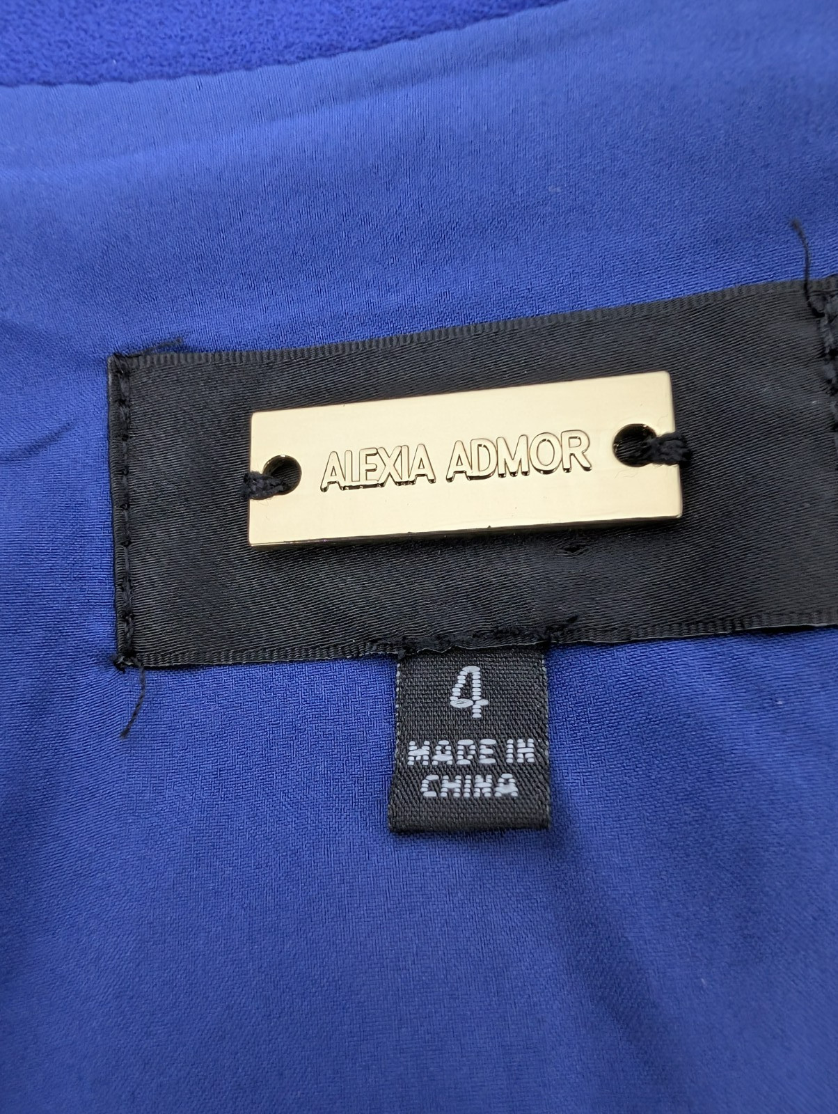 Alexia Admor Phoebe Wrap Dress Lapis Blue Size 4 Elegant Classic Quiet Luxury