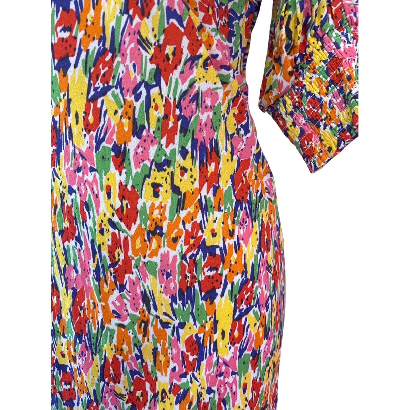 RIXO Maxi Dress Floral Painterly Dopamine Dressing Boho Chic Summer Artsy