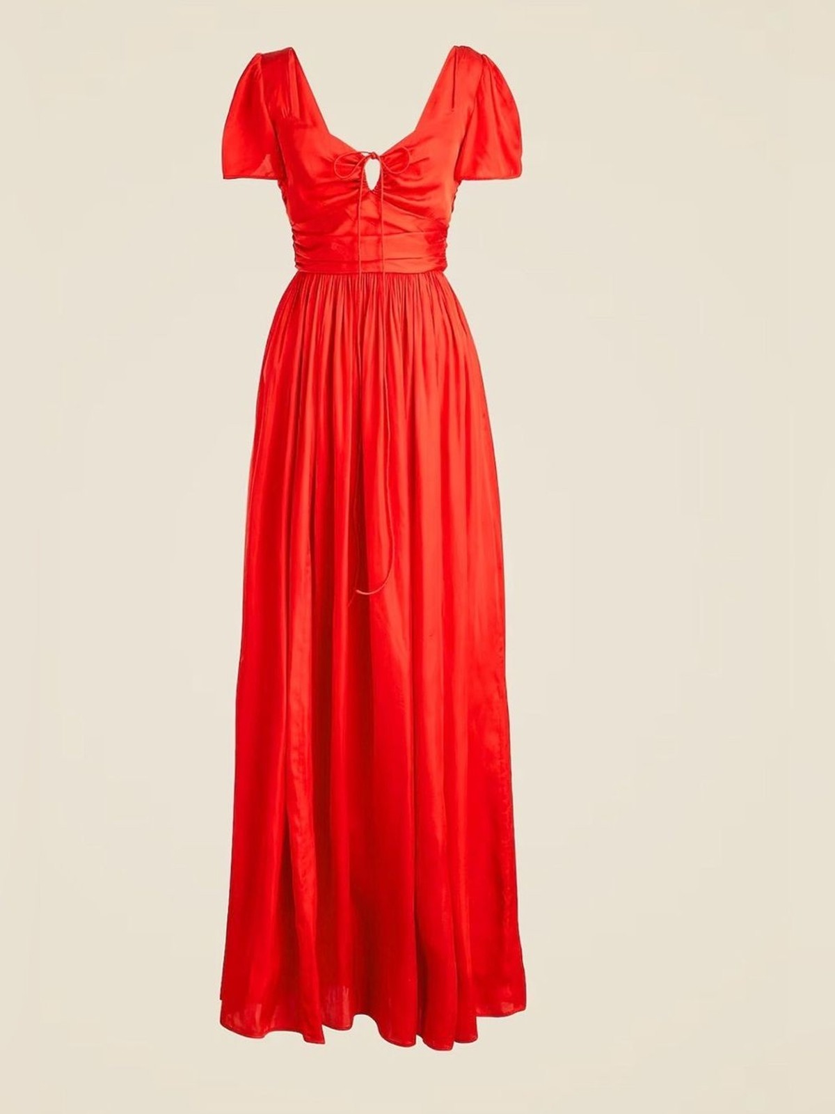 J.Crew Collection Flutter Sleeve Maxi Dress Luster Georgette