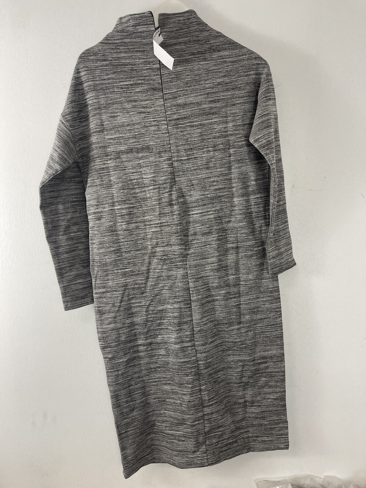 Warehouse Sweater Dress Womens 6 Gray Sheath Turtle Neck Gray UK:10 N55