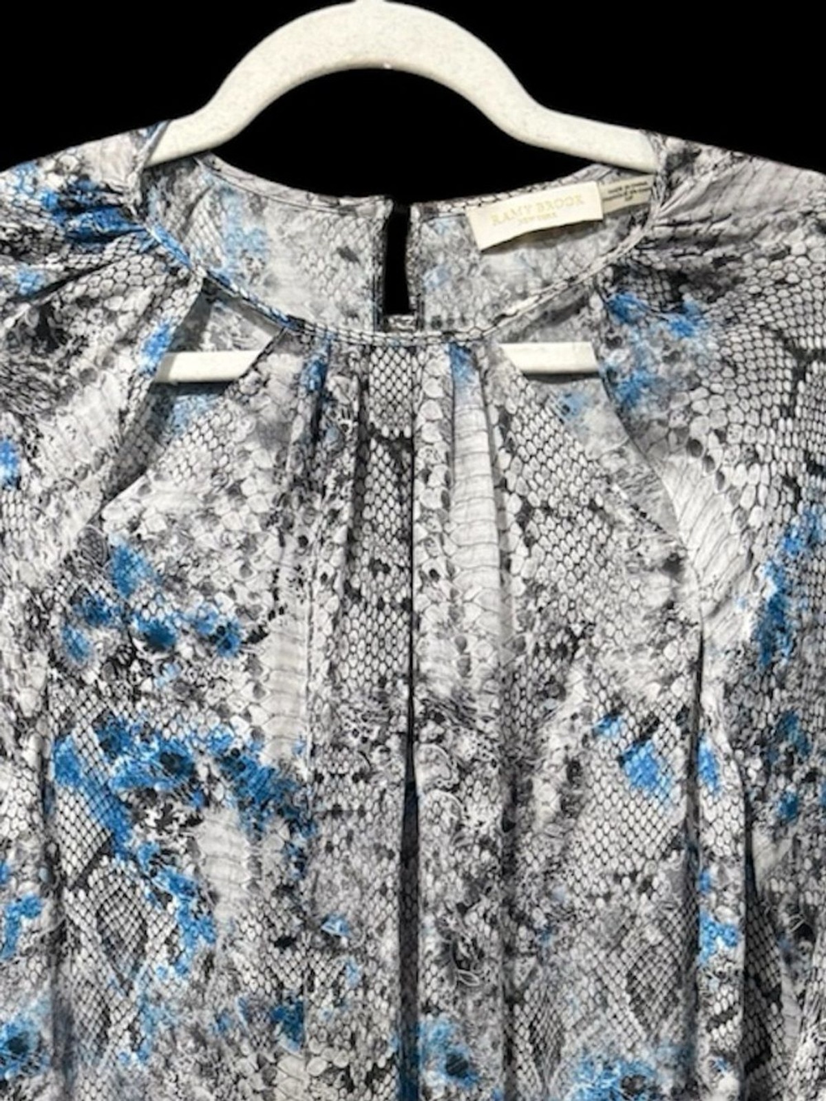 Ramy Brook Jeannie snakeskin 100% silk mini dress size Small