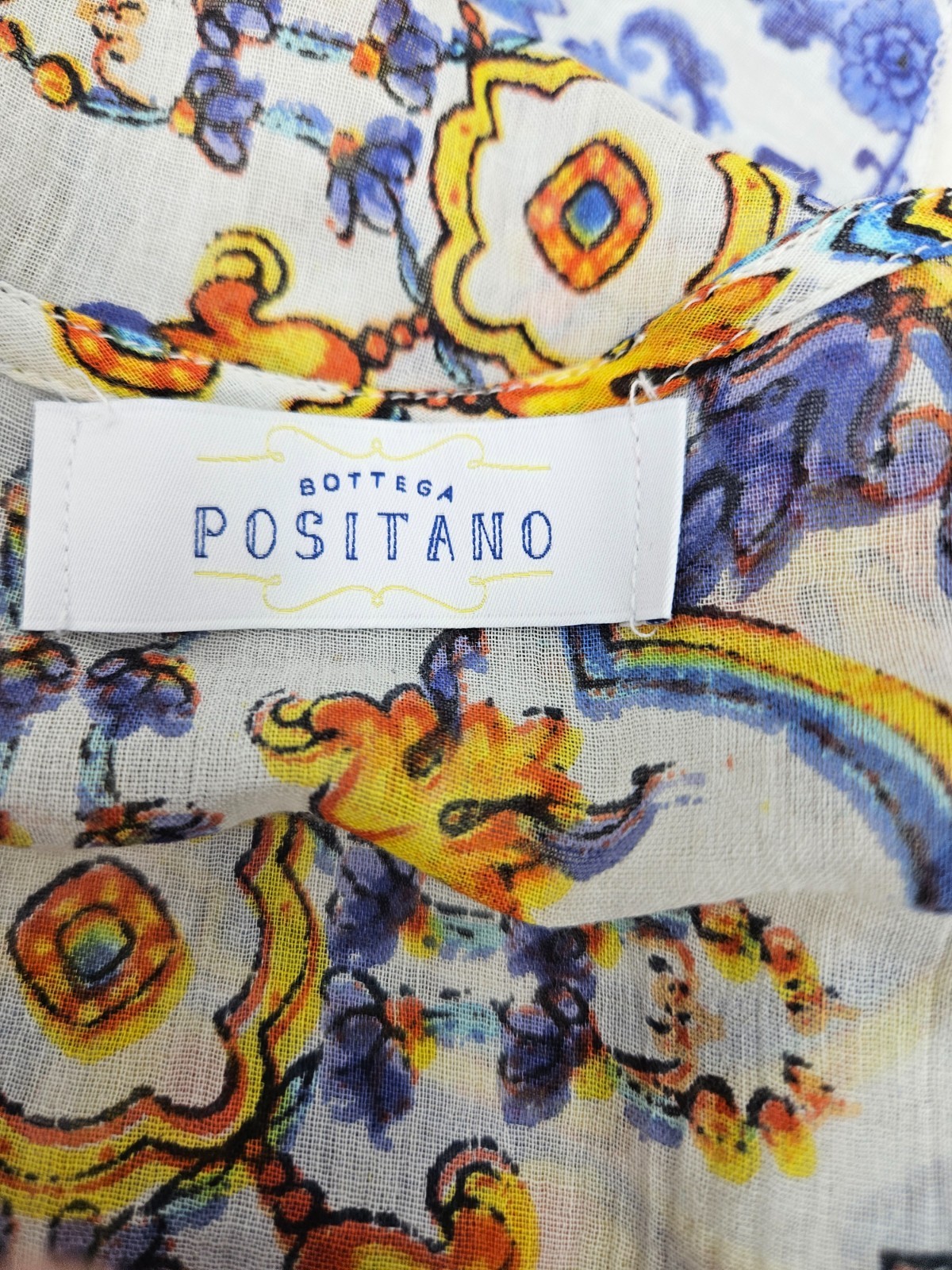 Bottega Positano Beaded Dress Womens One Size Cotton Majolica Eyelet