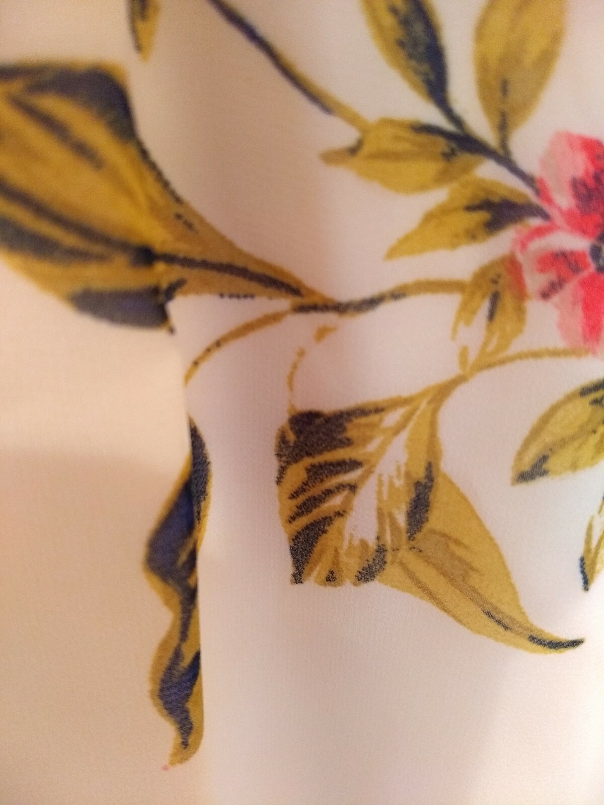 June And Hudson Chiffon Ruffle Maxi Dress Floral Ivory Red Size L Nwt