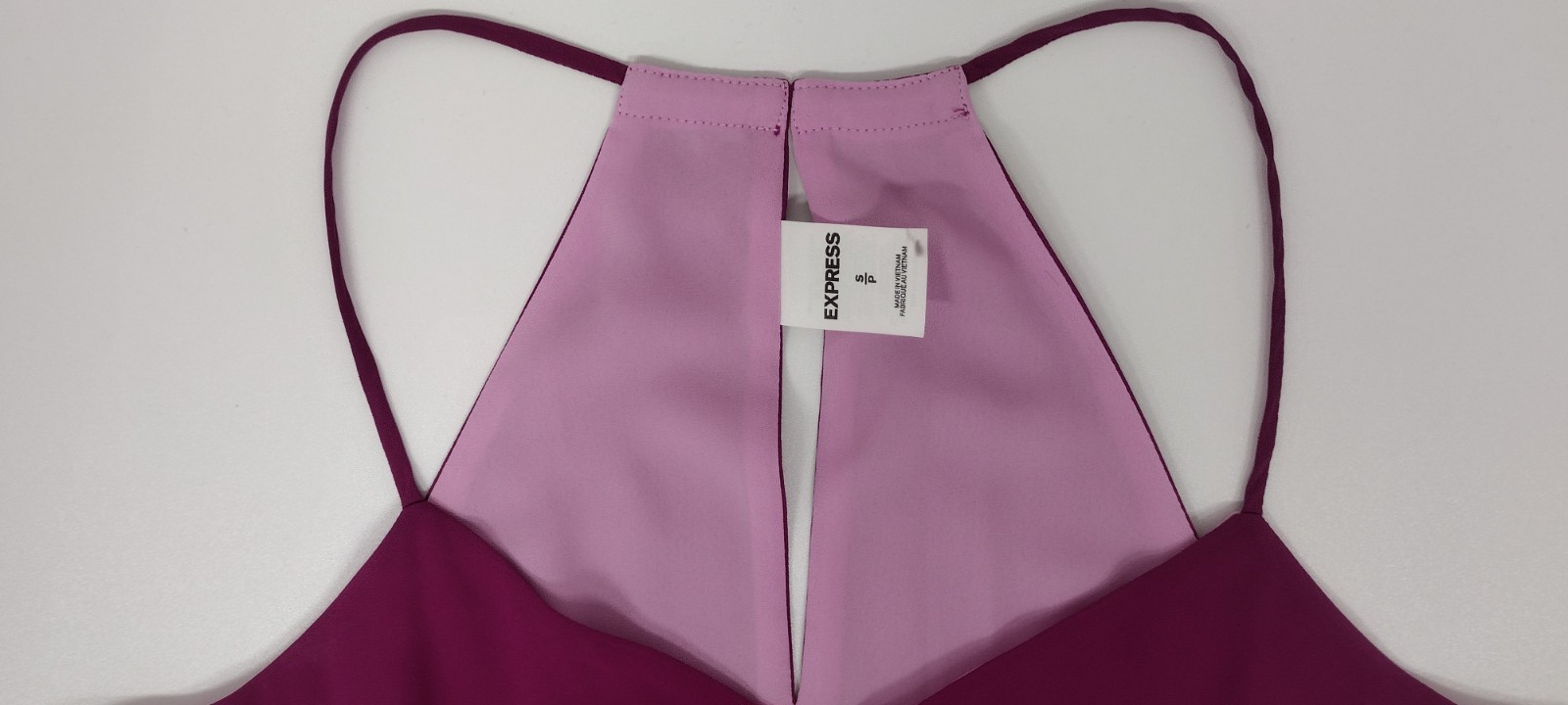 Express Reversible Cami Dress Size Small Womens Pink Thin Straps Keyhole Back