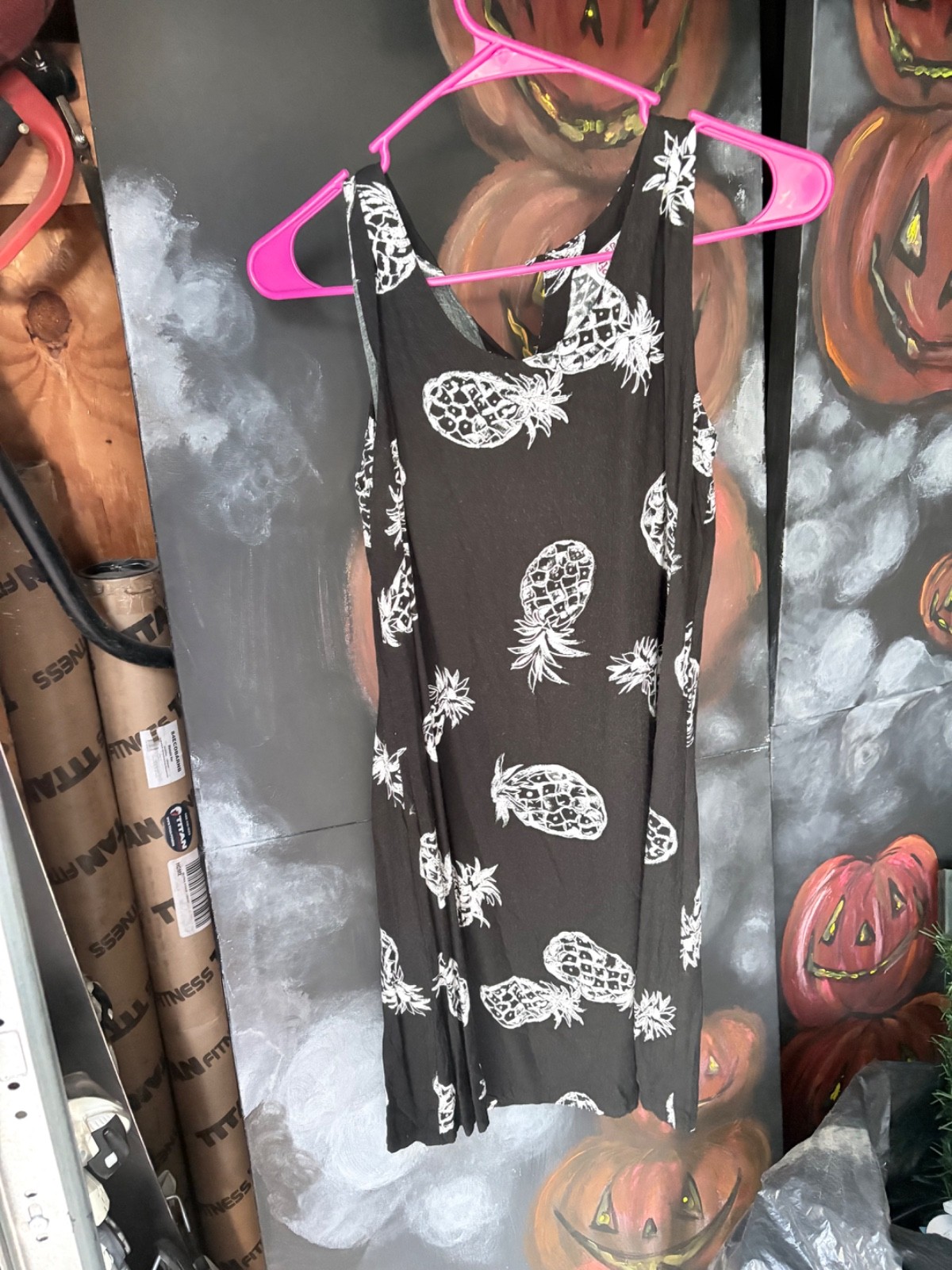 summer dress small pineapple print Hawaii vacation dress