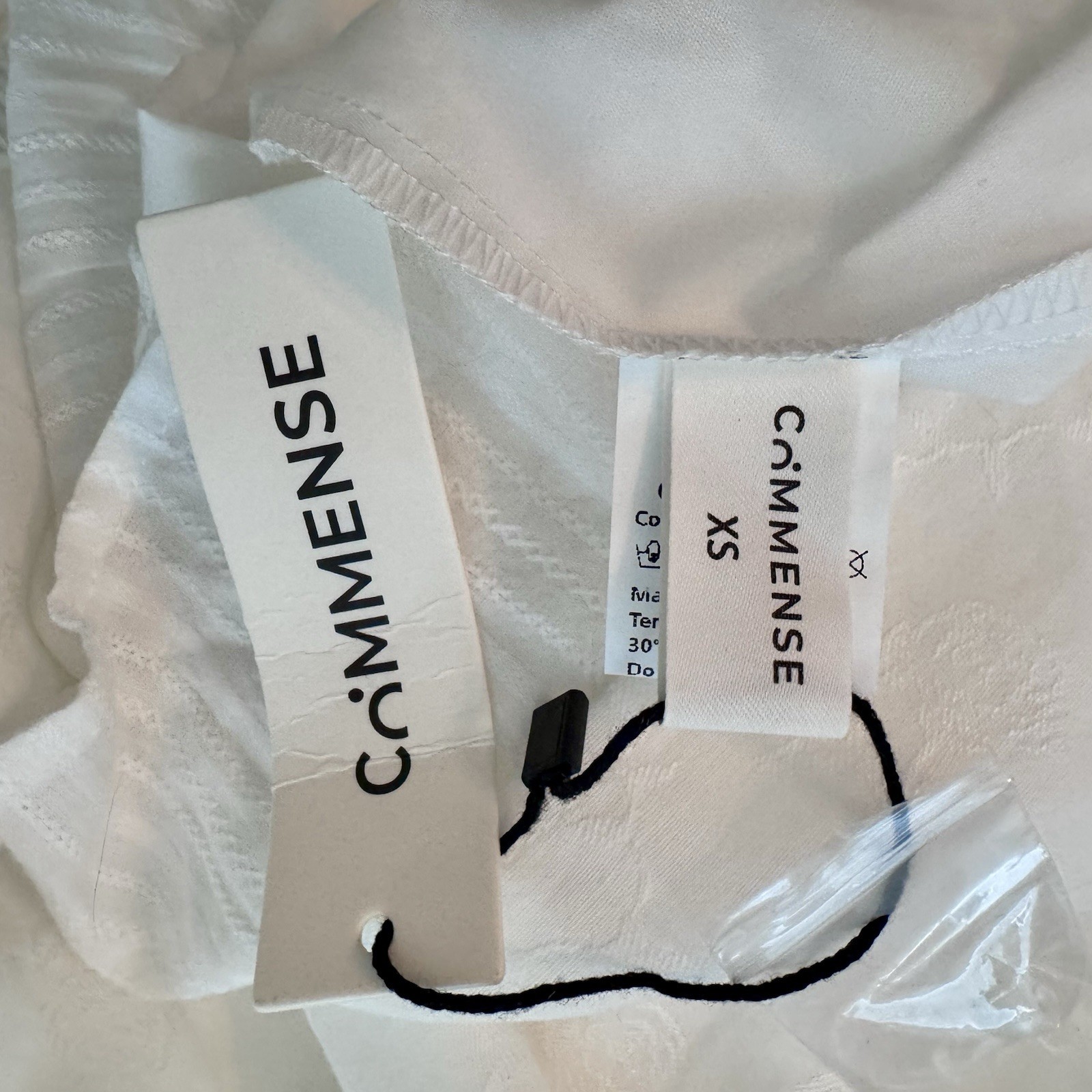 NWT Commense White Ruffle Hem Cami Prairie Milkmaid Midi Dress Corset Back XS