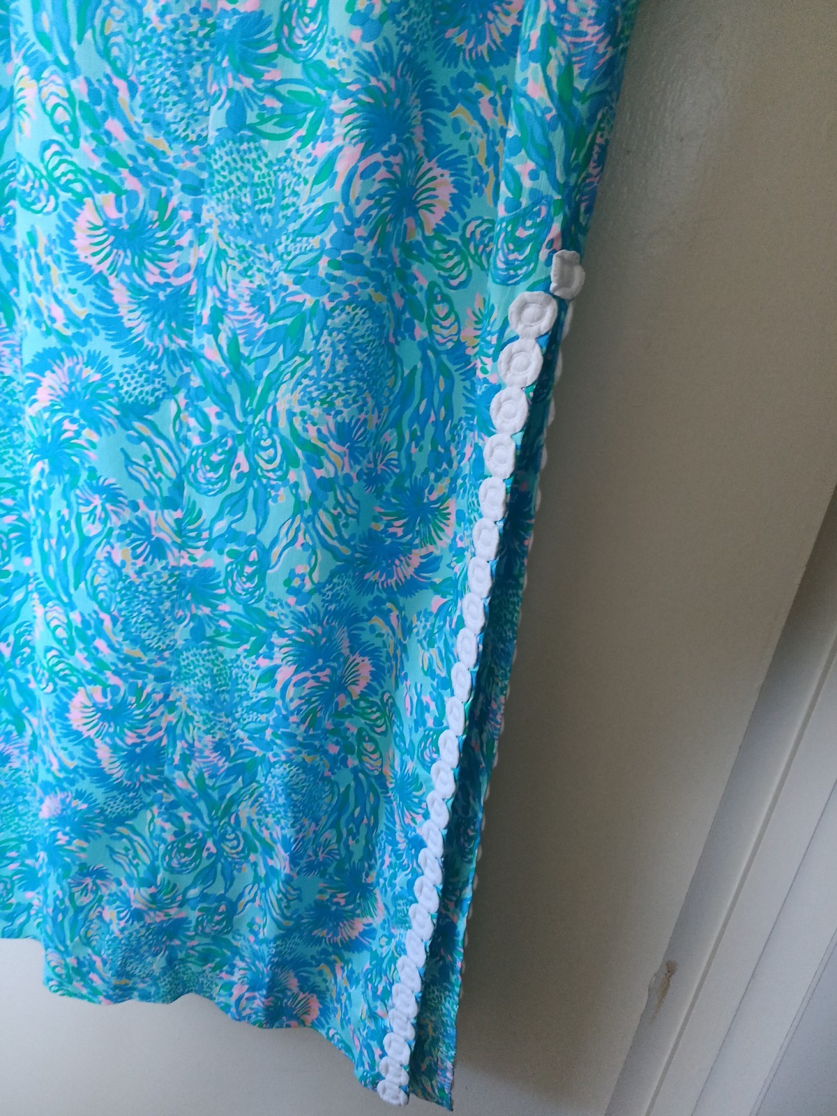 Lilly Pulitzer Women’s AshlerMaxi Dress Sleeveless Round Neck Lace Zip Size 8
