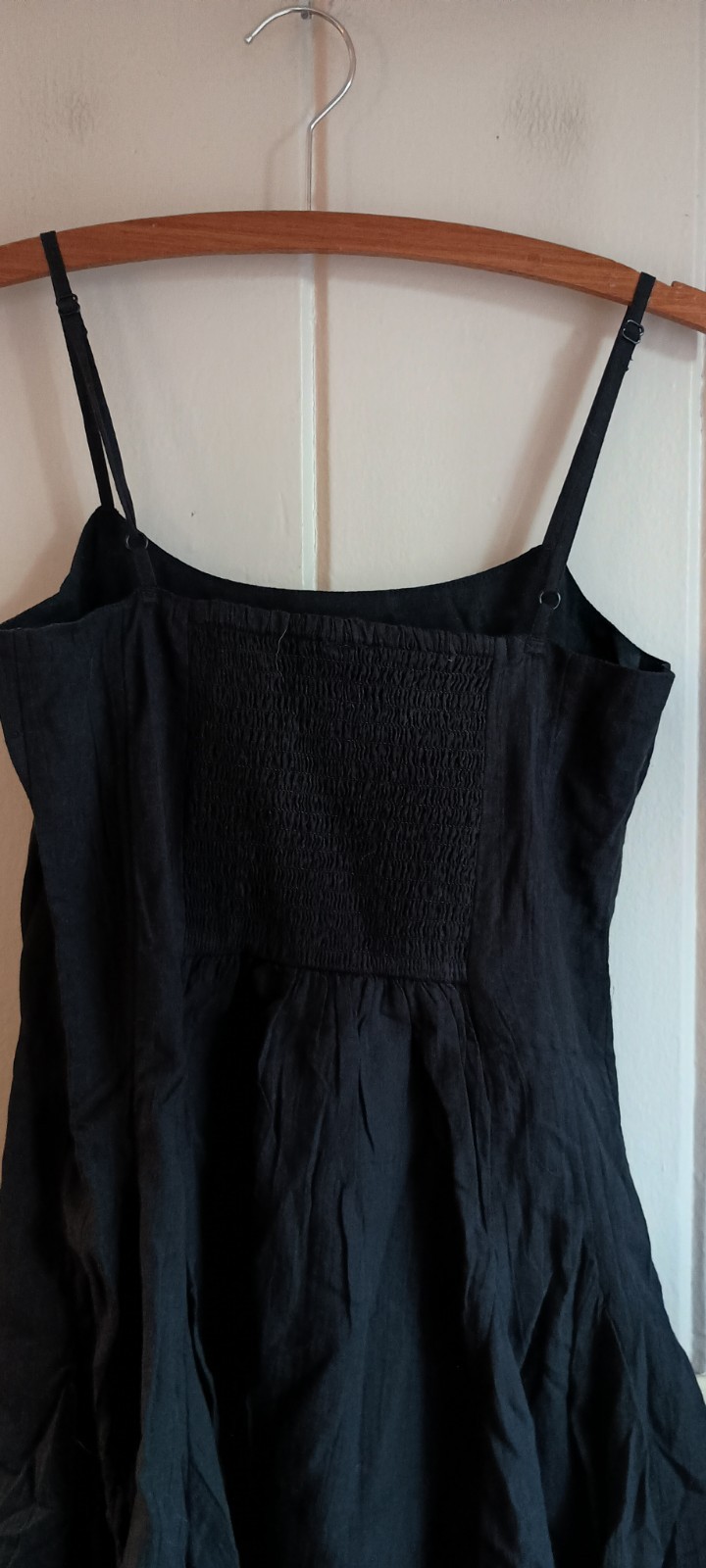 American Eagle Black Cotton Pleated Mini Dress XXS NWOT