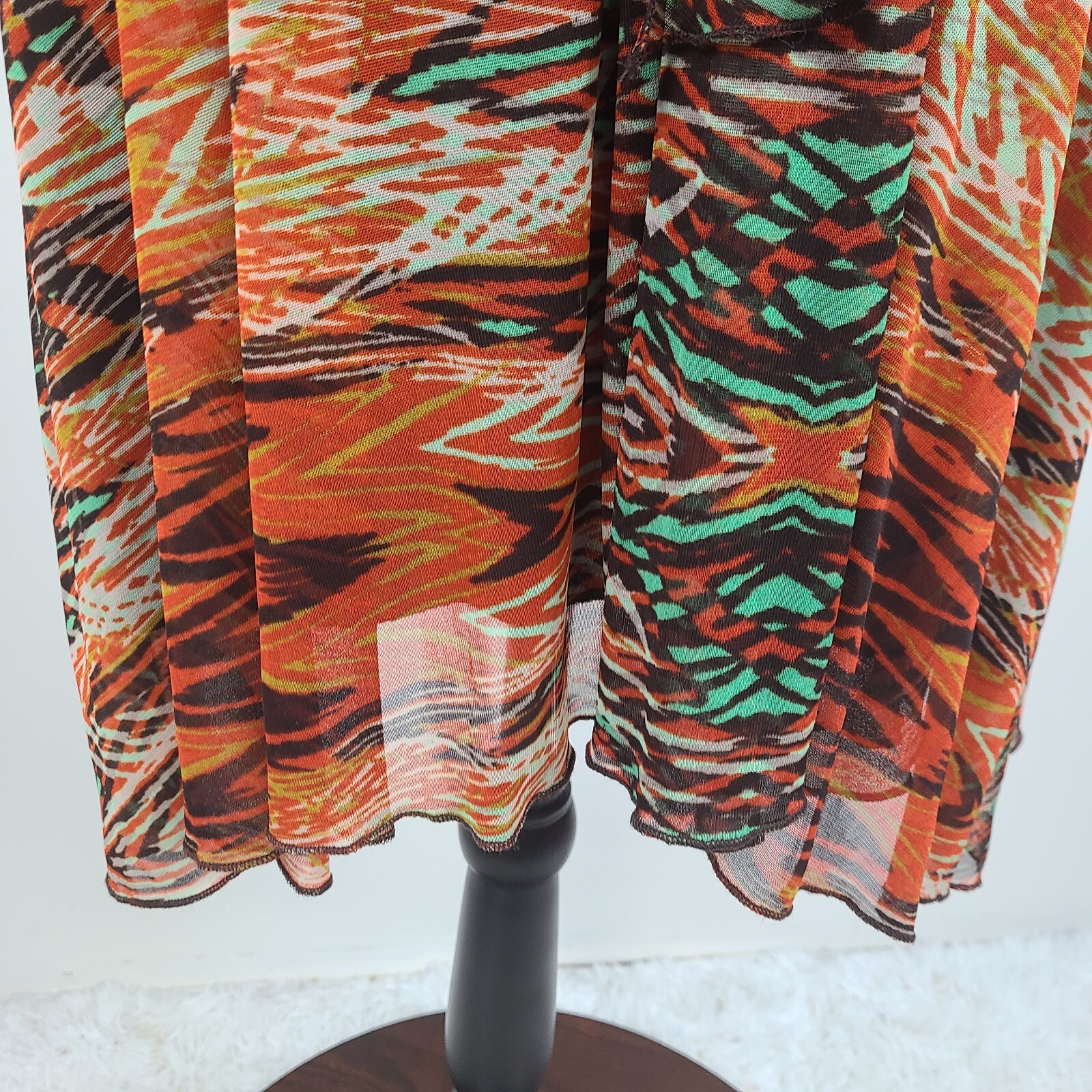 Ruby Rox Dress Women Small Brown Multicolor Adjustable Lined Pullover Padded