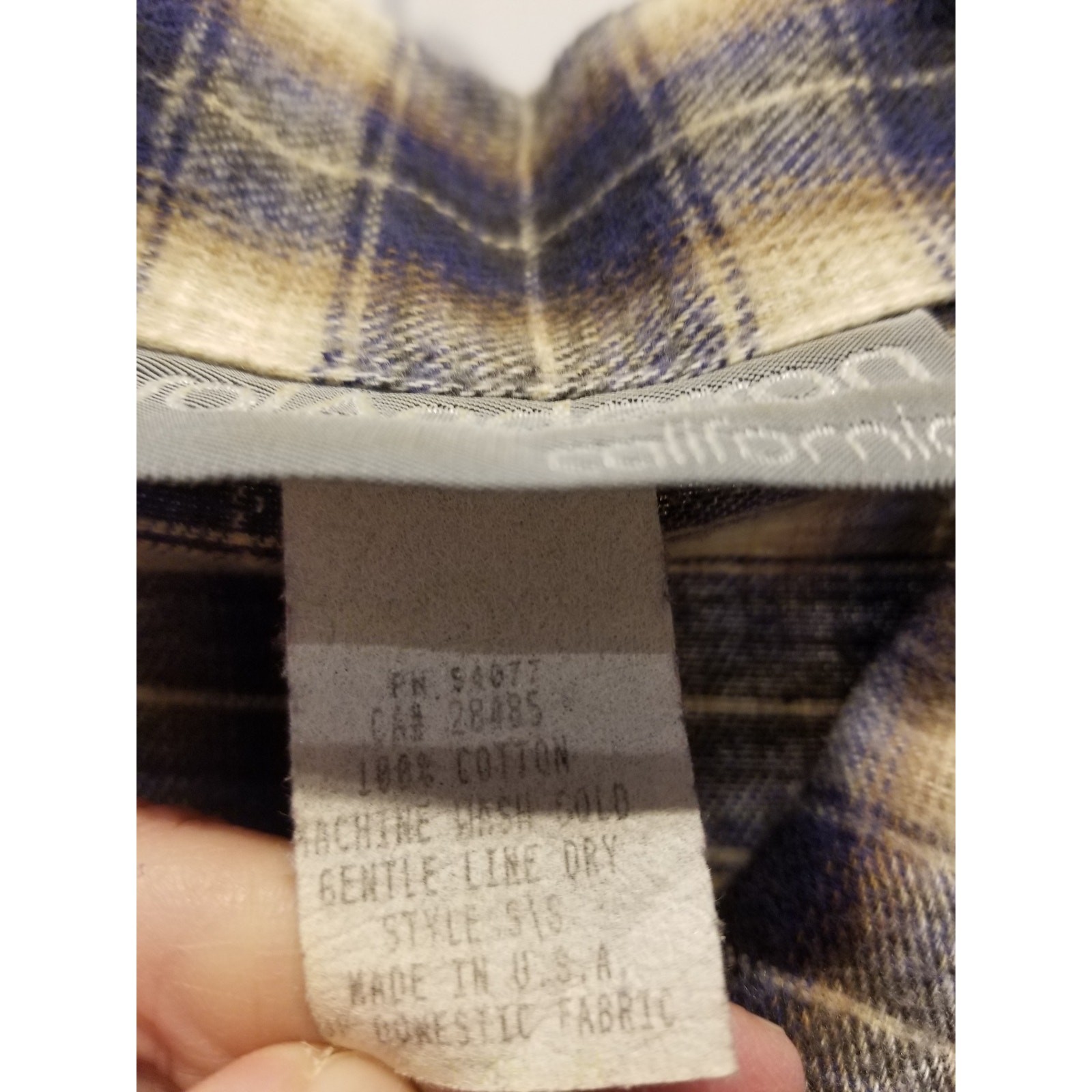 Vintage 90s Western Style Flannel Denim Dress Plaid Check Rodeo Style Size M