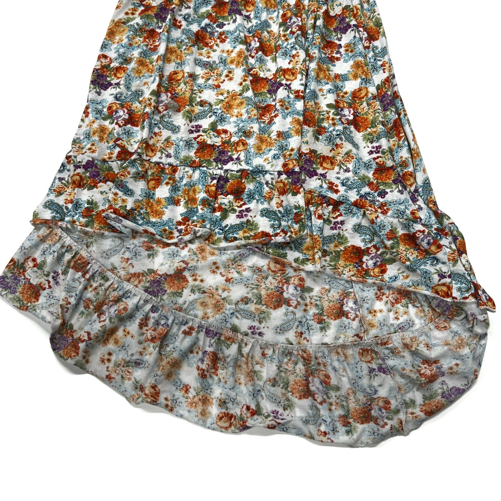 Route 66 Floral High Low Dress Large Sleeveless Strapless Polyester Spring