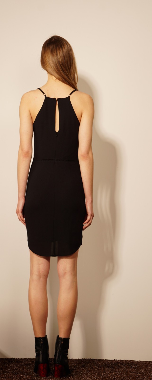 New With Tags Adelyn Rae Black Spaghetti Strap Beaded & Sequin Dress