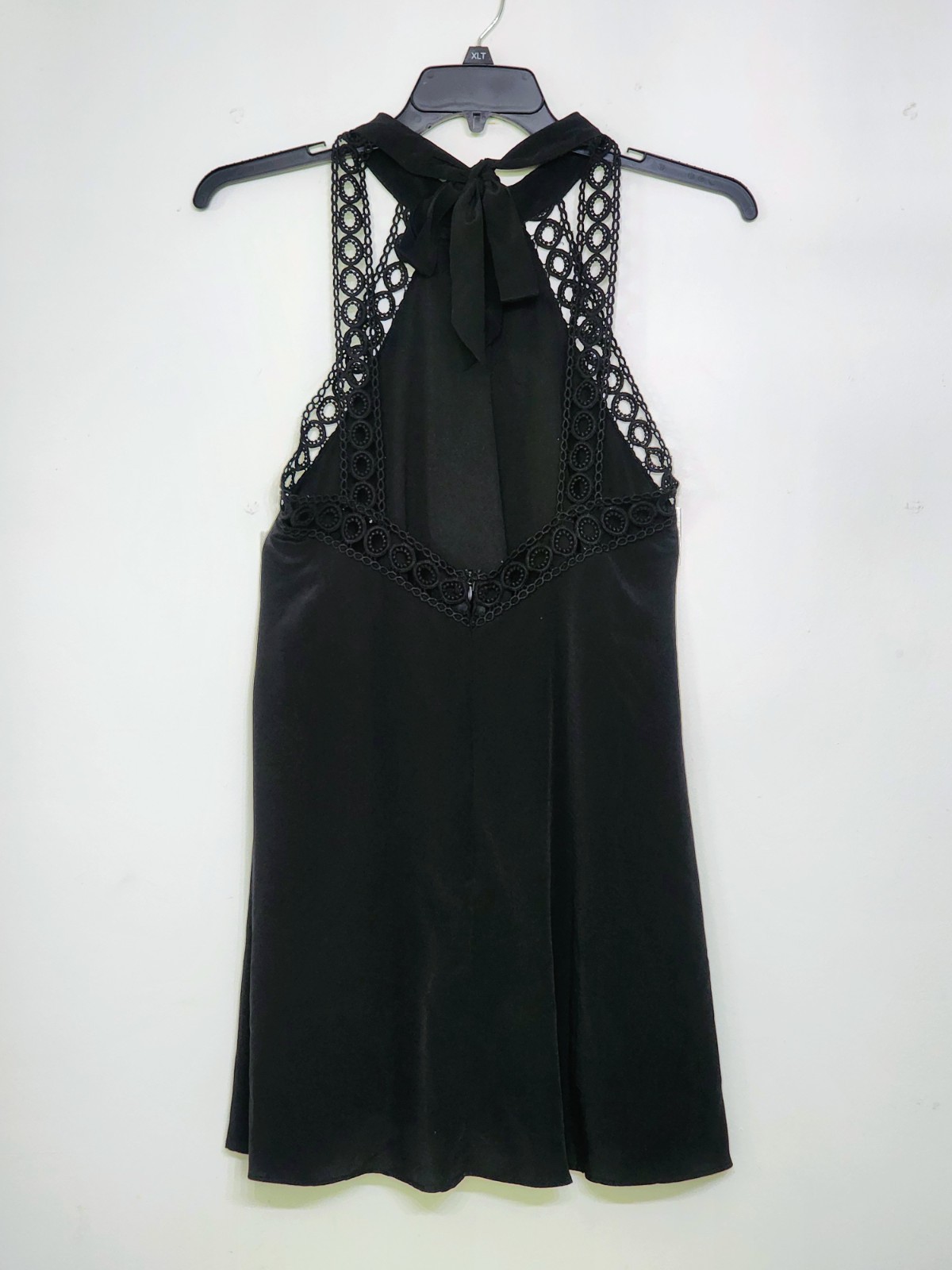 Lulus Black Lace Halter Sheath Dress Any Sway Shape Form Women’s Size Small