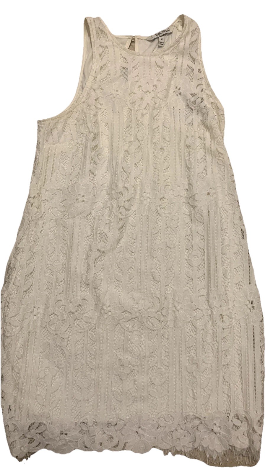 Speechless Women’s Sz Medium White Lace Dress Nylon, Cotton & Polyester *READ