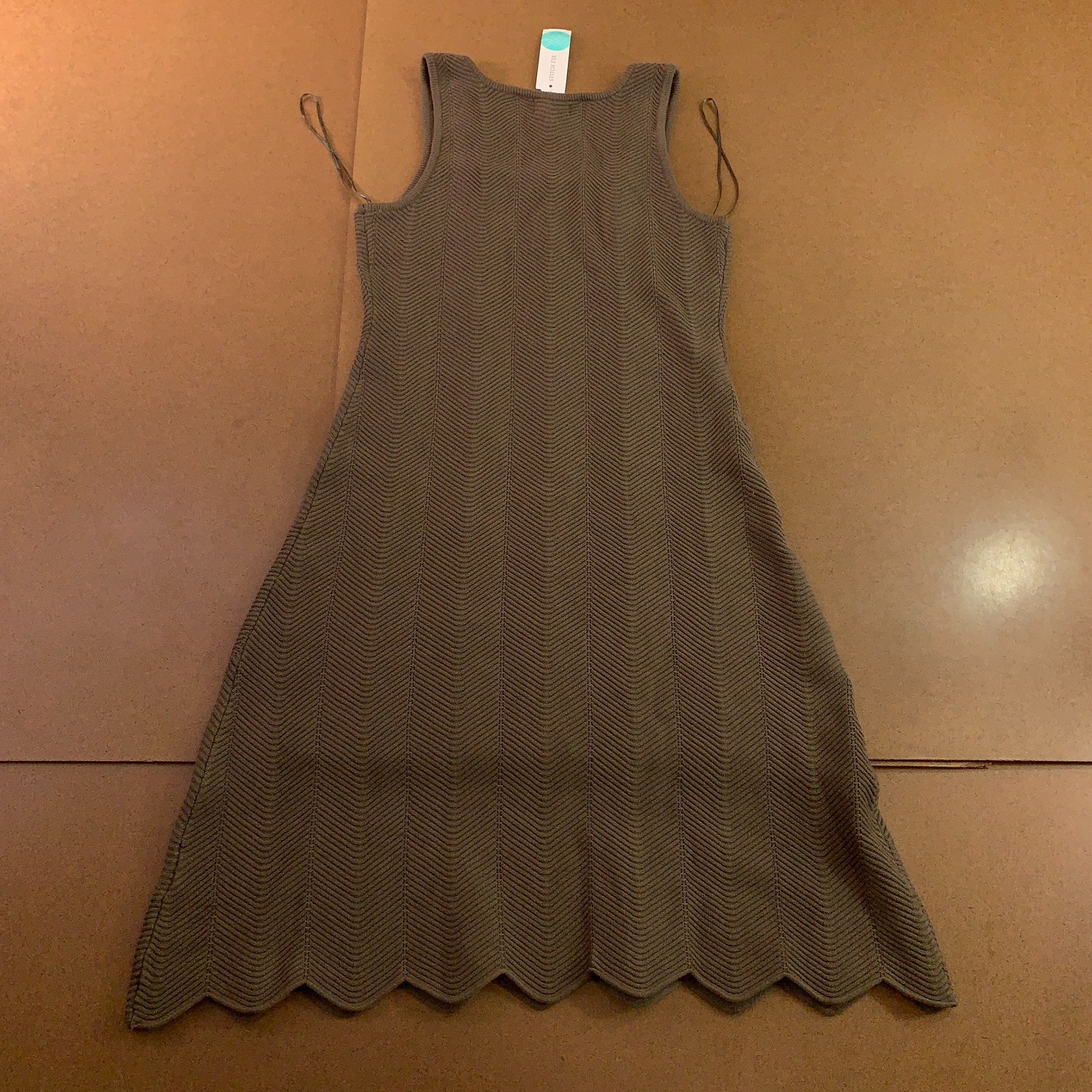 Thread & Supply Womens X-Large Taupe Brown Letitia Sleeveless Fitted Dress NWT
