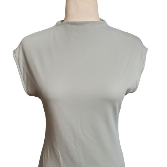 Open Edit Women’s Sleeveless Mock Neck Slit Bodycon Dress Size Small