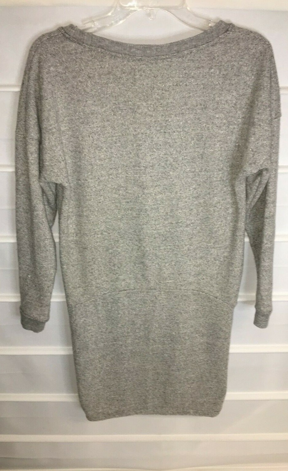 Alternative Gray Tweed Polyester Cotton Blend Dress 3/4 Sleeves Small EC!