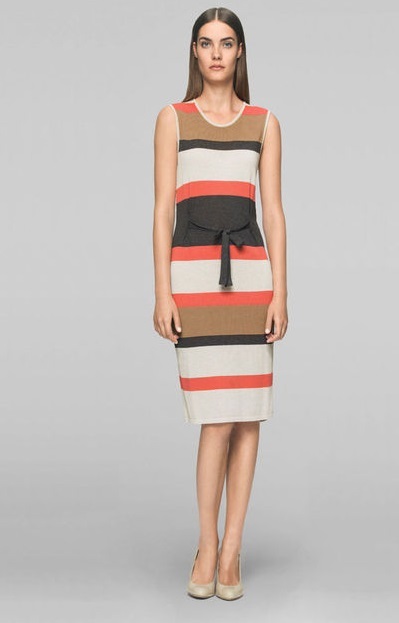 Elegance Paris Knitted Stripe Dress UK 10 rrp £210 Box90 AA 12