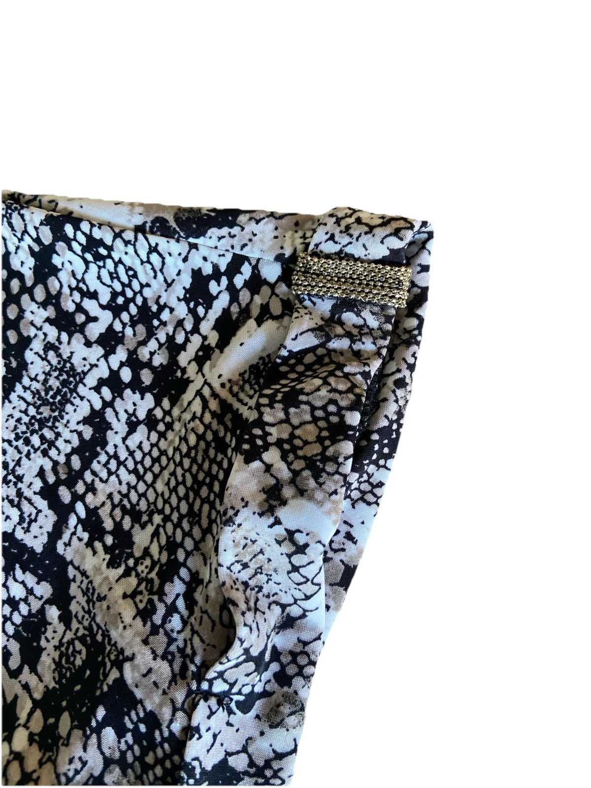 INC Snake Print Mini Dress XL Python V-Neck Tie Belt Short Sleeve Desert