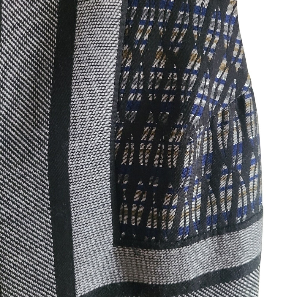 DVF Amanda Grey Sleeveless Geometric Jacquard Mini Sheath Dress 4