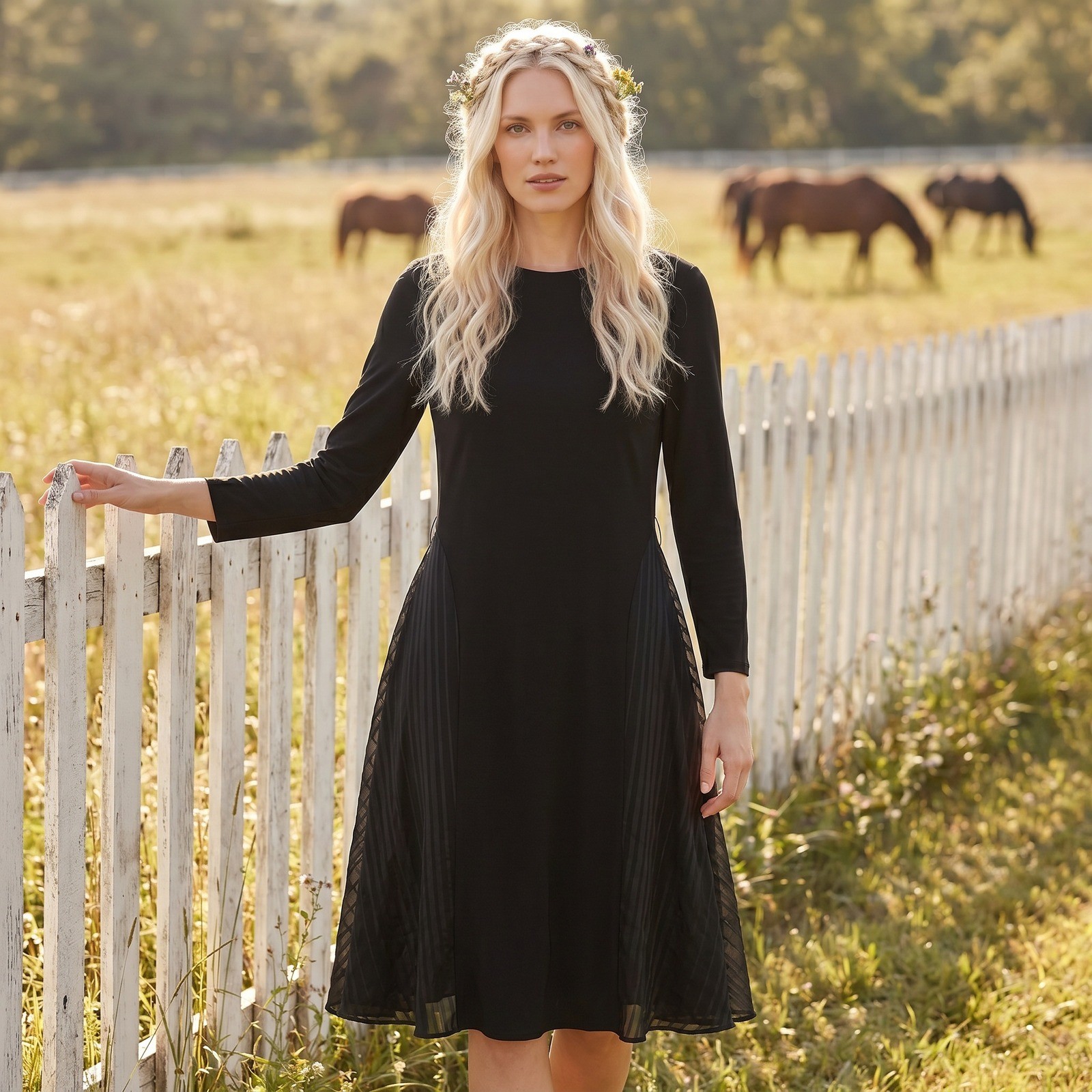 Lauren Ralph Lauren Sheath Dress Women 12P Black Professional Sophisticated
