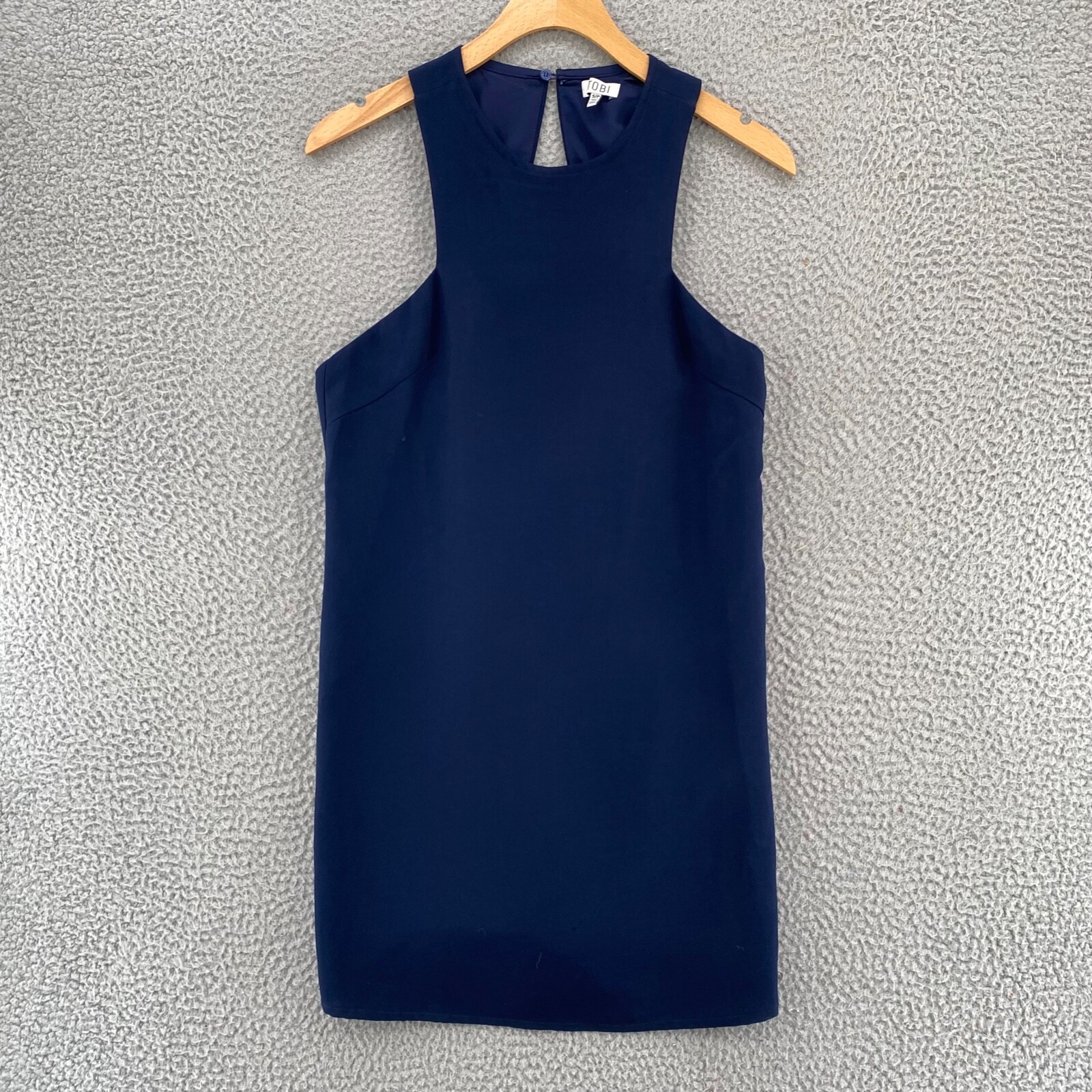 Tobi Dress Women Small Navy Shift Sleeveless Mini Stretch Party Event Minimalist