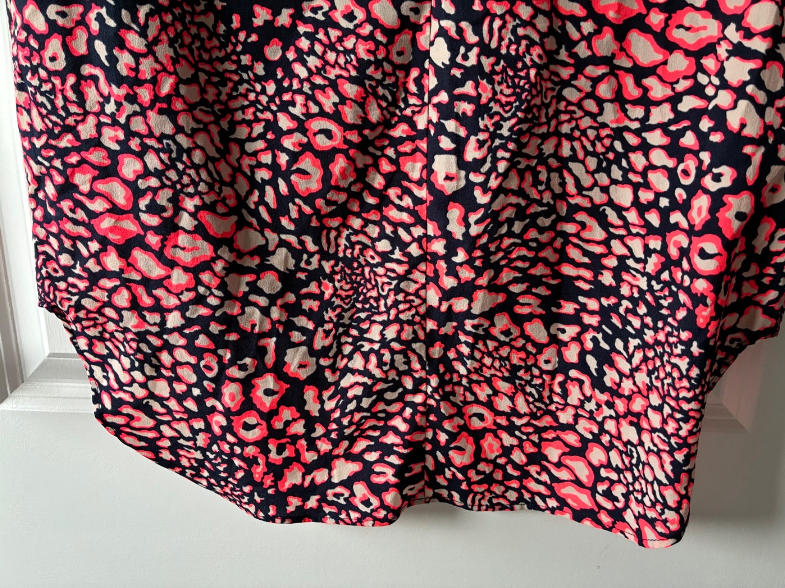 Topshop Neon Leopard Print Shift Dress – size 10