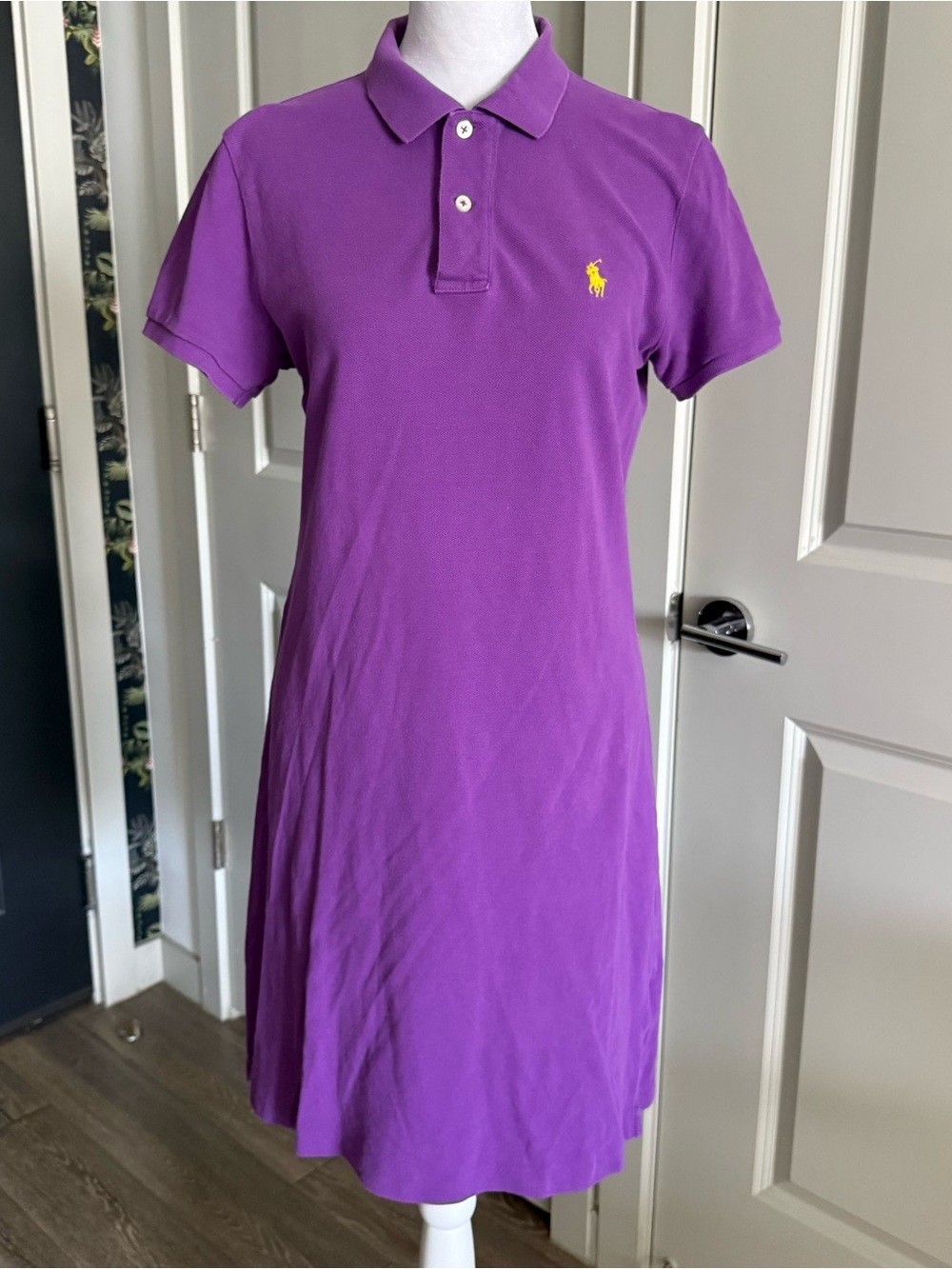Ralph Lauren Polo Sport 100% Cotton Purple Polo Dress with Yellow Jockey Size