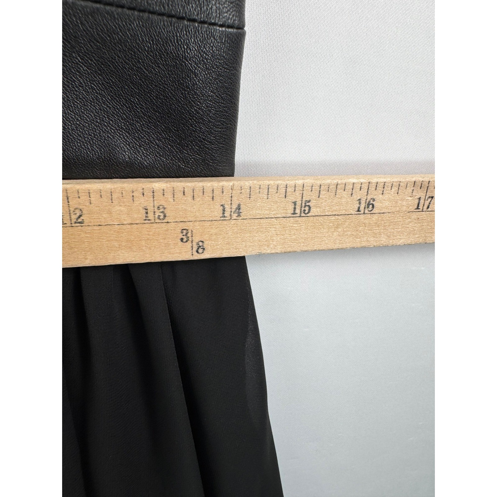 Banana Republic monogram lamb leather dress whimsigoth fairy black sz 6