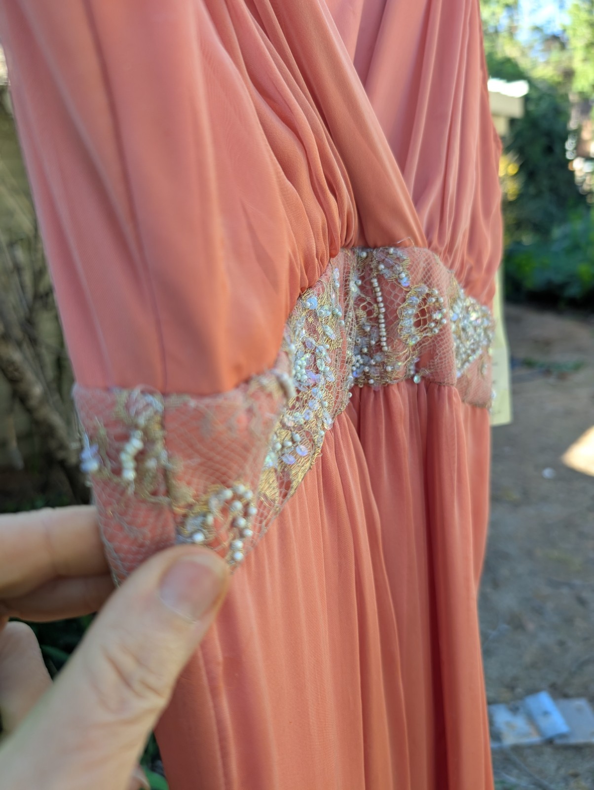 Maria Bianca Nero long Dress Sz S peach orange new with tags