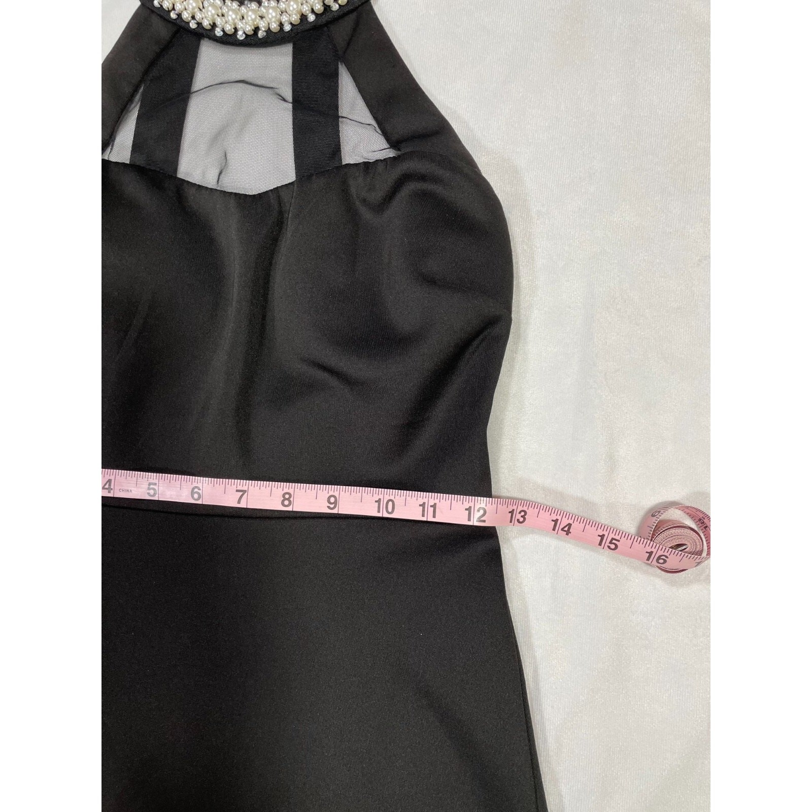 Speechless Black Rhinestone Collar Halter Bodycon Cocktail Dress Sz 3