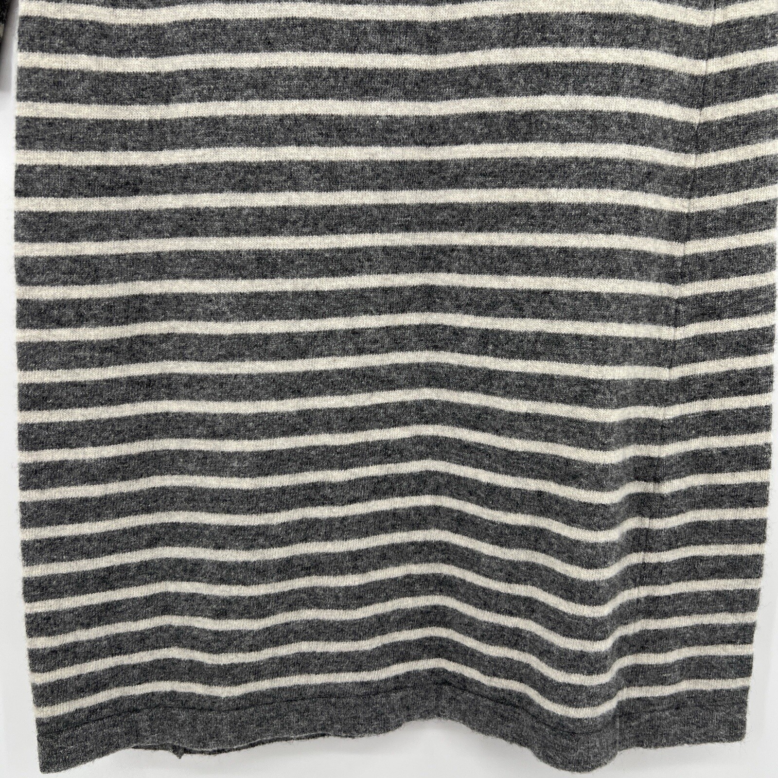 Banana Republic Wool Cashmere Blend Dress Size Medium Gray Striped Style 884306