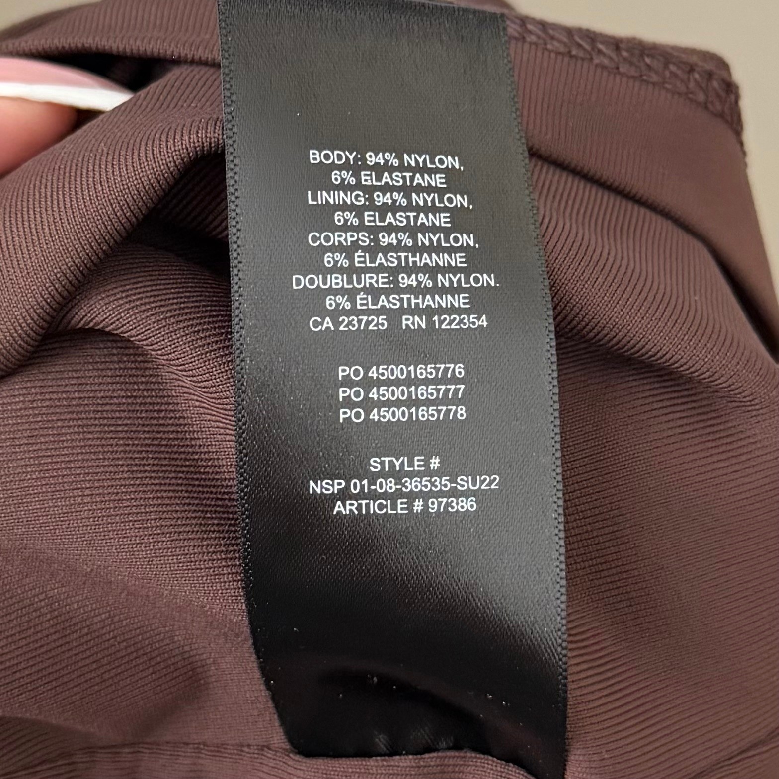 Aritzia Babaton Dress Womens XS Espresso BrownContour Mini Adjustable Straps